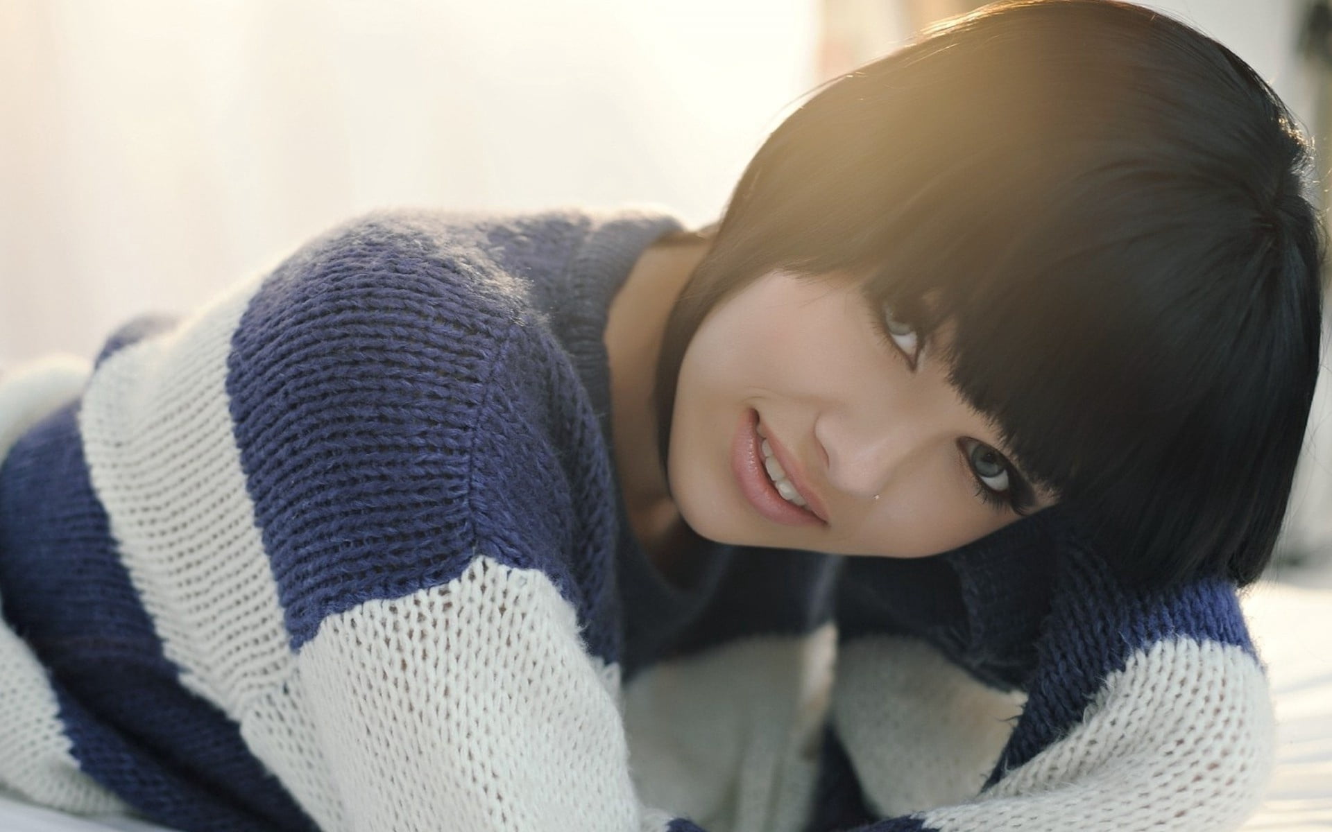 day, adults Only, 1080P, leisure Activity, only Women, people, hair, white, winter, melissa clark, indoors, sitting, innocence, young Adult, warm Clothing, HD Wallpaper