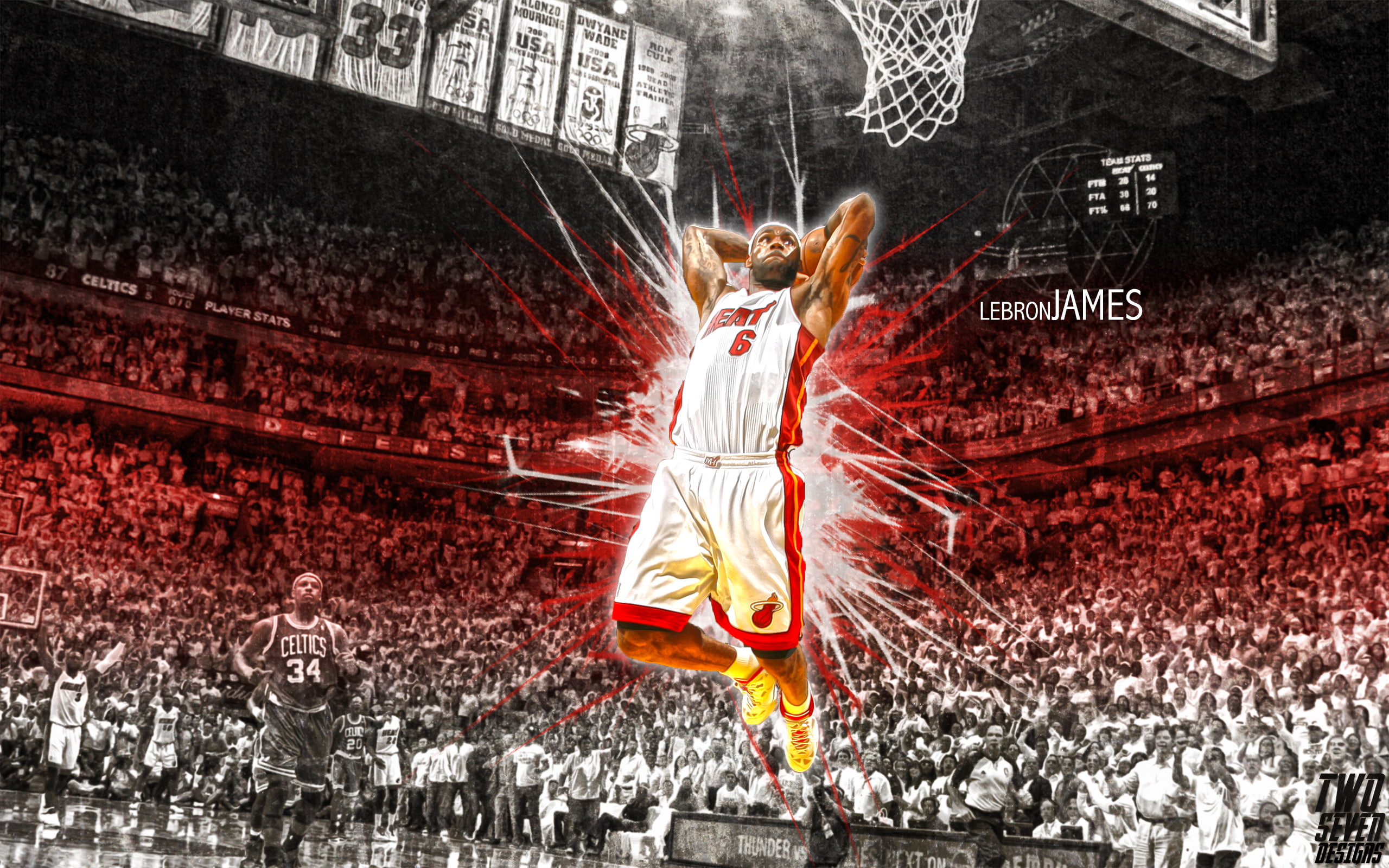 lebron james, miami heat, 2K, basketball, lebron 12, HD Wallpaper