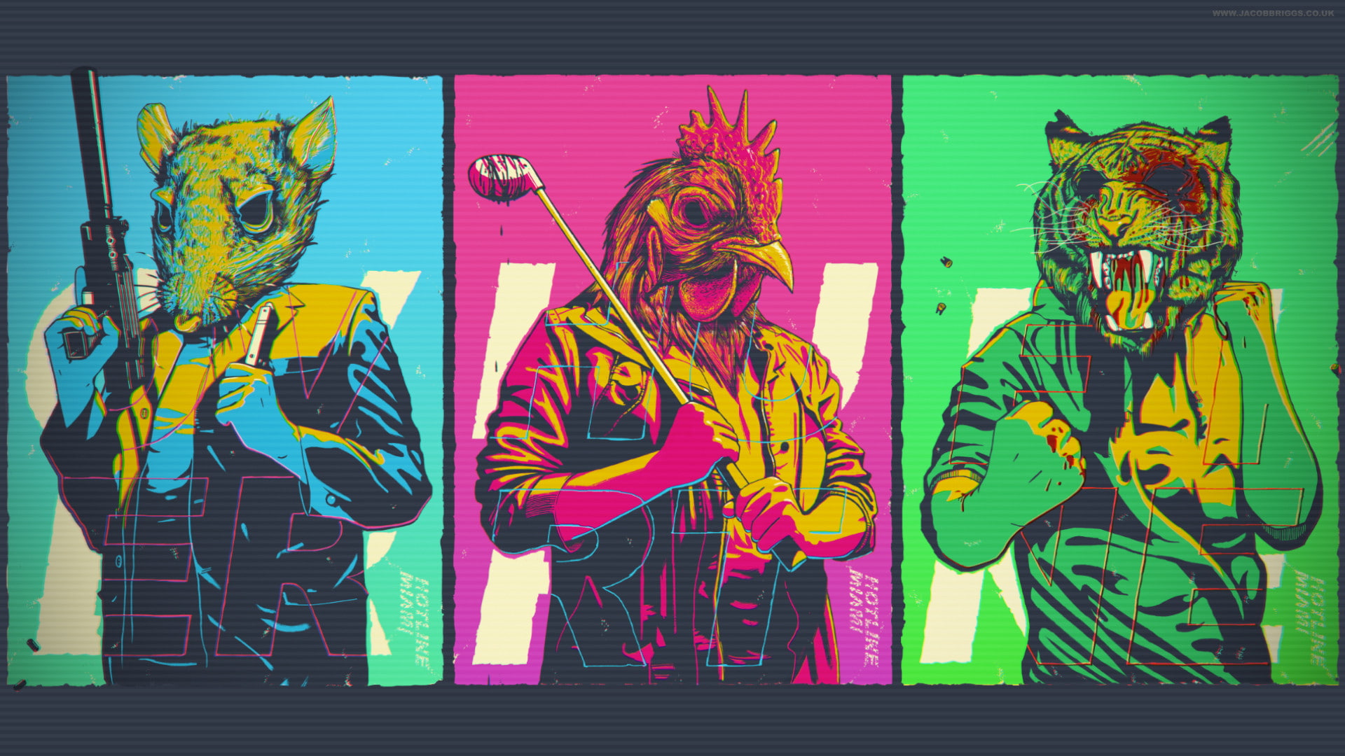 1080P, Hotline Miami, HD Wallpaper