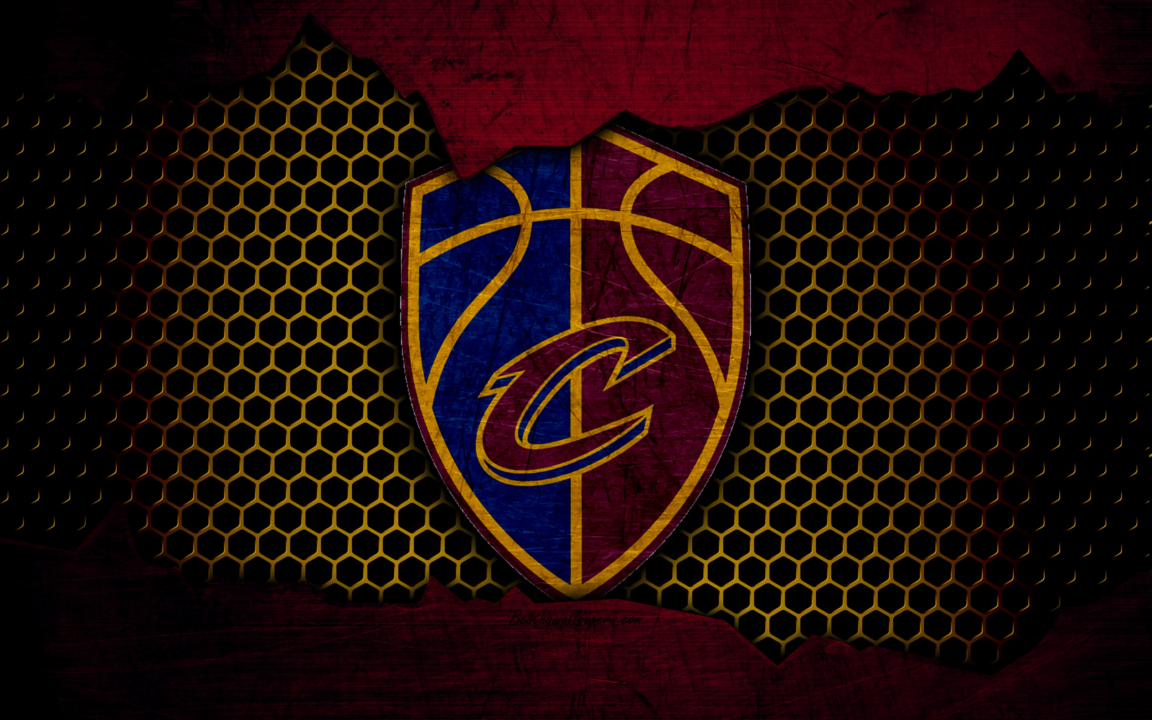 Basketball, NBA, Logo, Cleveland Cavaliers, 4K, HD Wallpaper