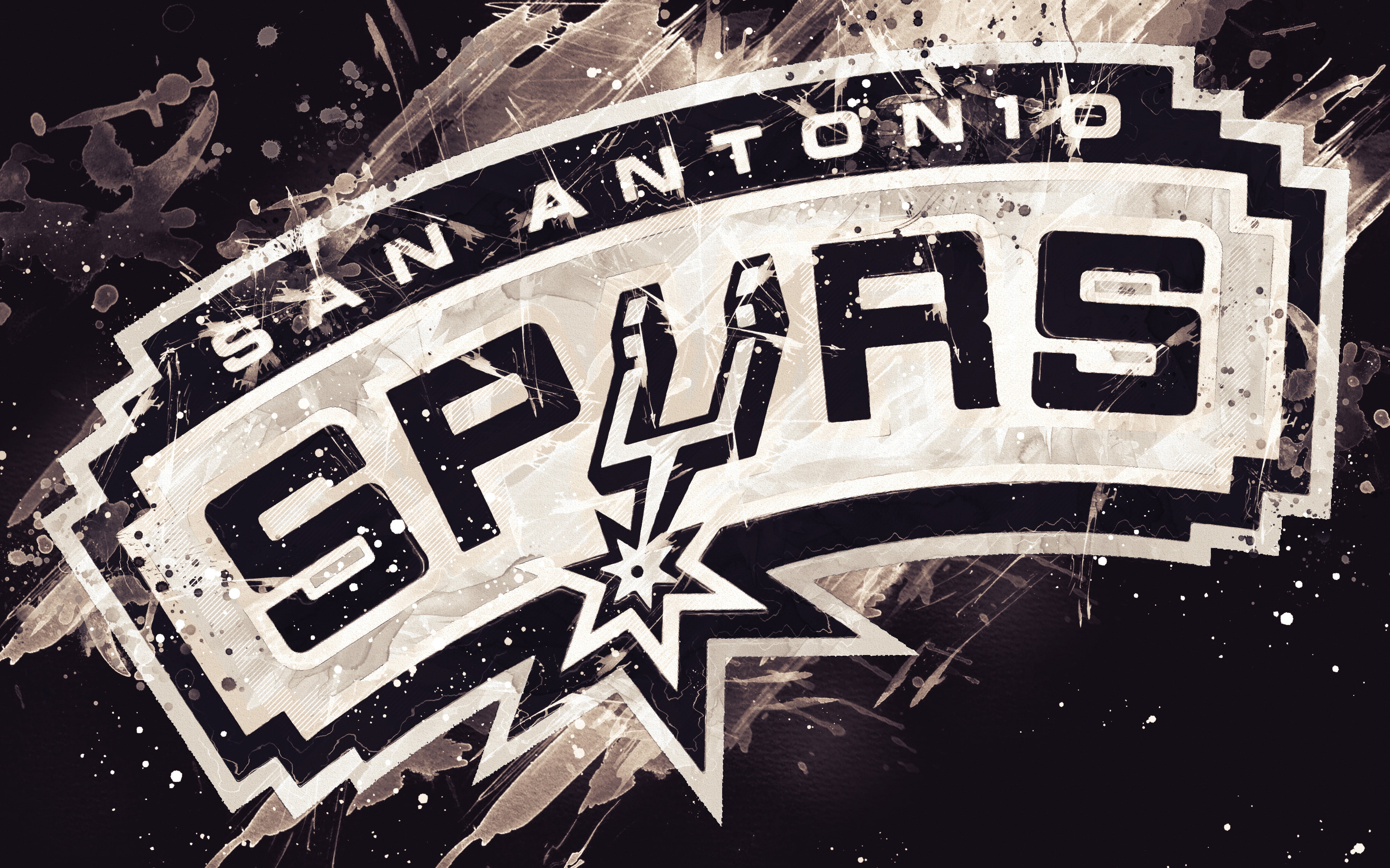 San Antonio Spurs, 4K, NBA, Logo, Basketball, HD Wallpaper
