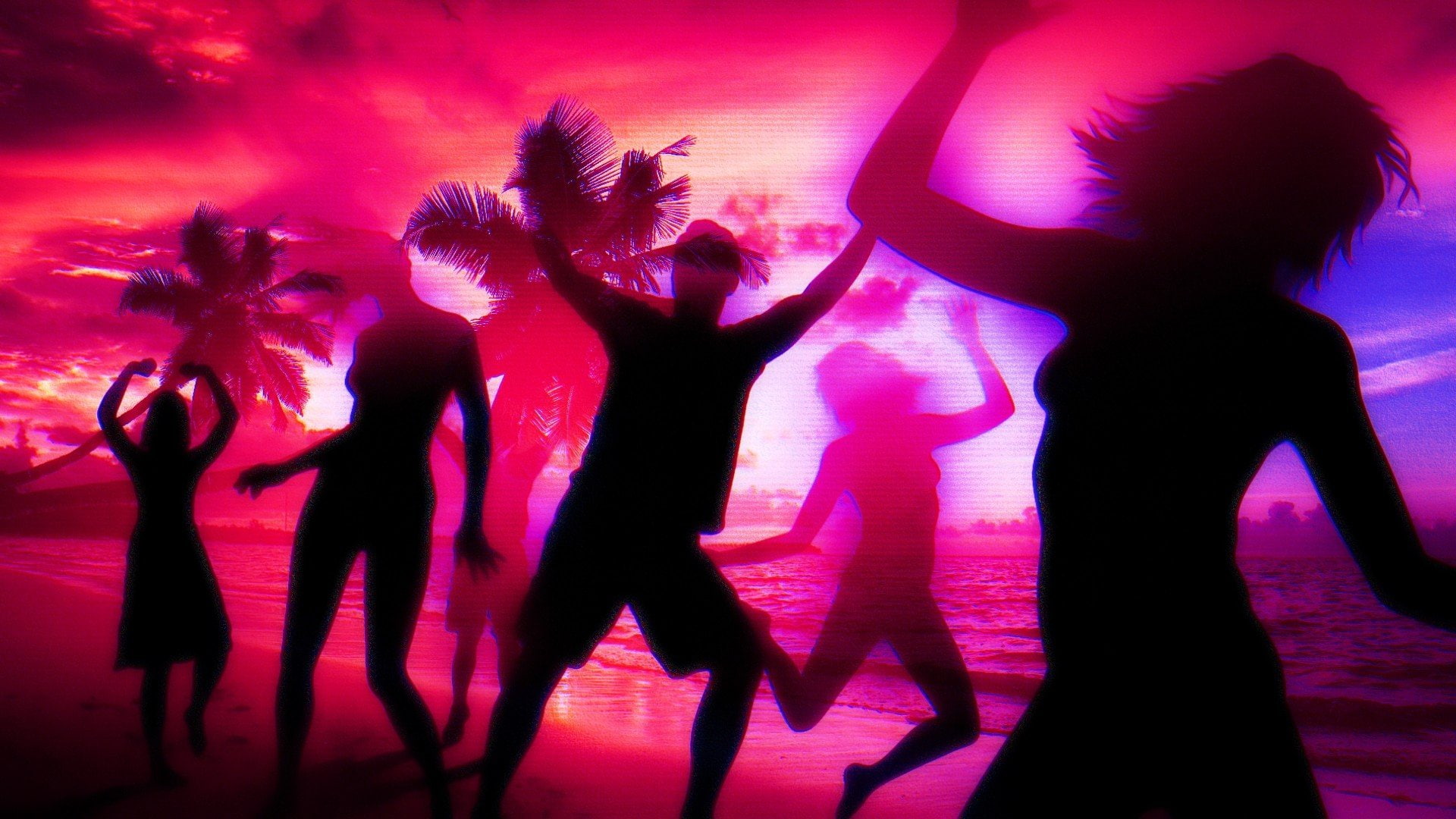 dancing, 1080P, beach party, HD Wallpaper