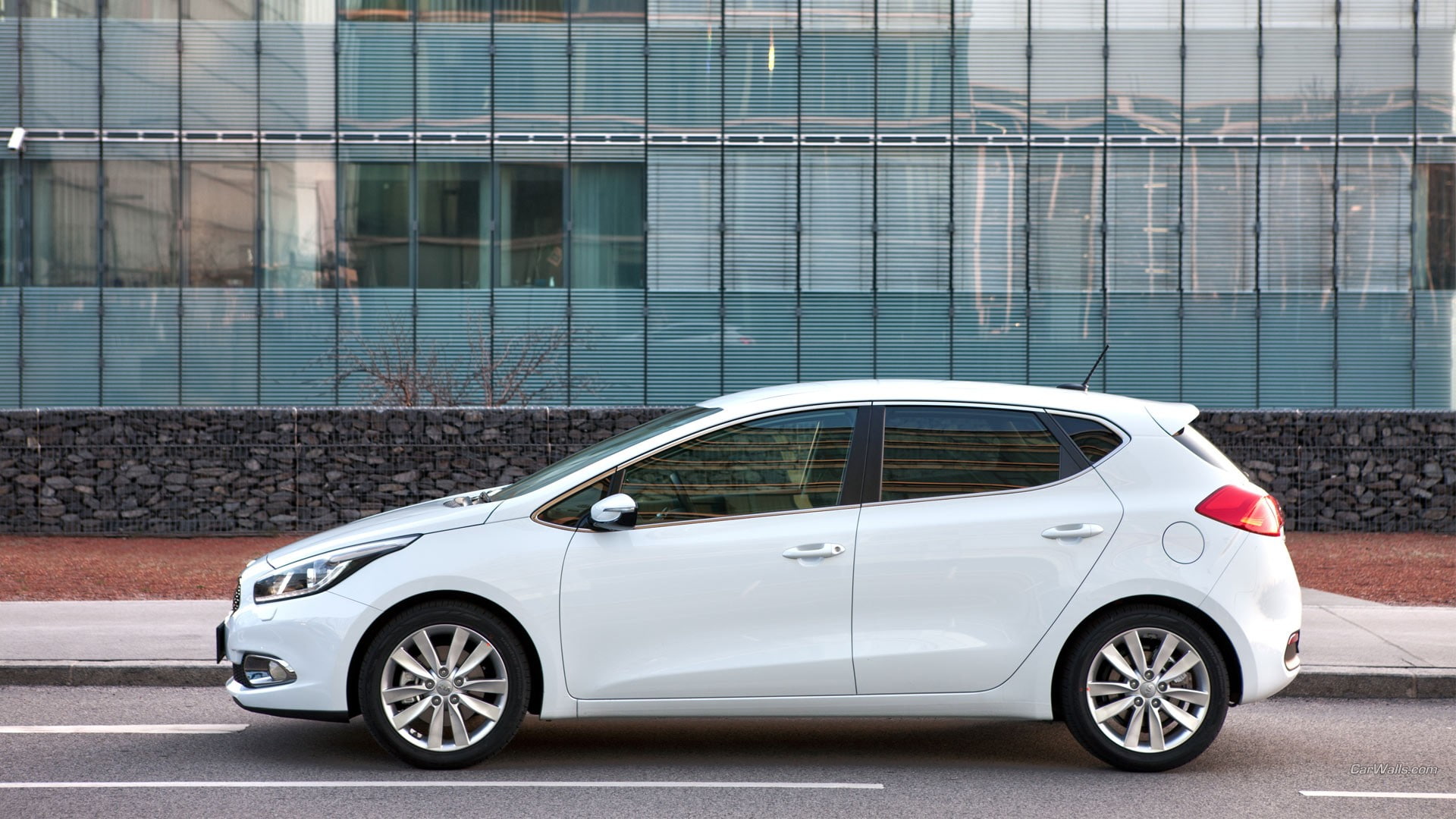 1080P, Kia Ceed, white cars, vehicle, Kia, car, HD Wallpaper