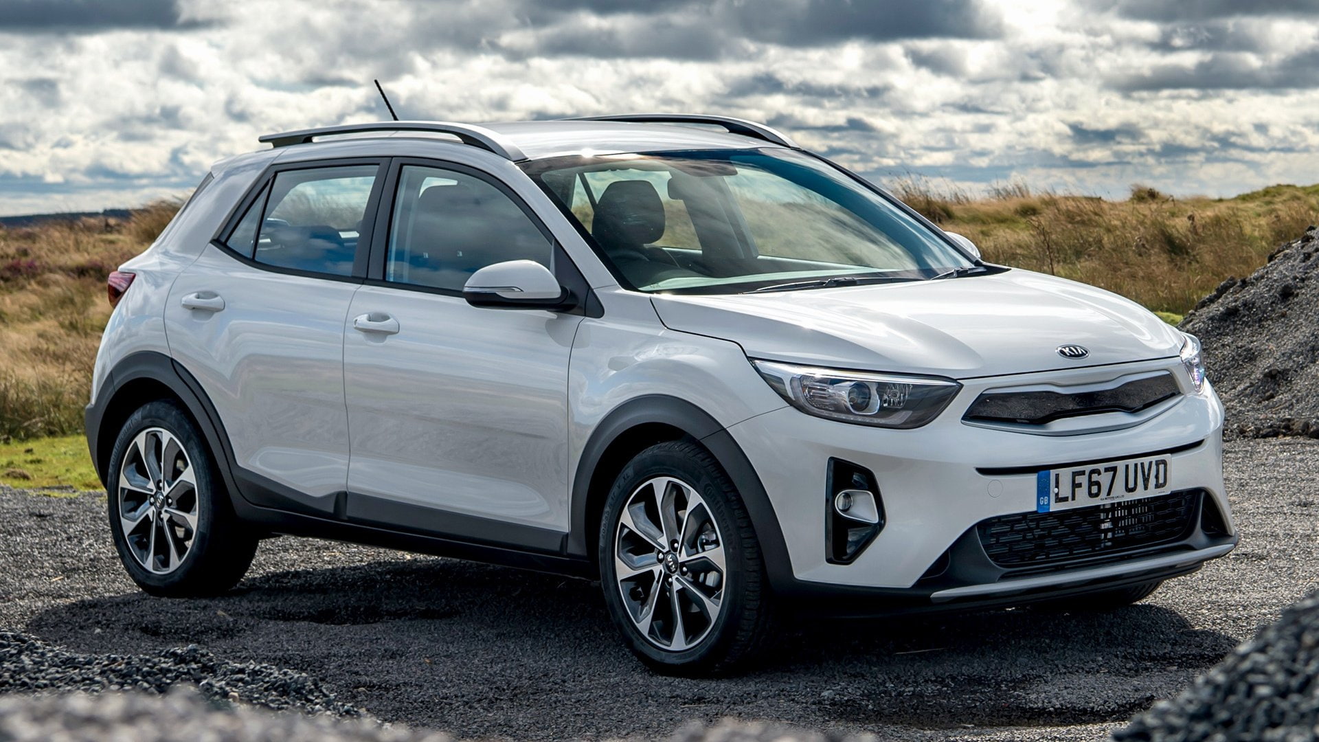 SUV, Crossover Car, 1080P, Kia, Compact Car, White Car, Kia Stonic, HD Wallpaper