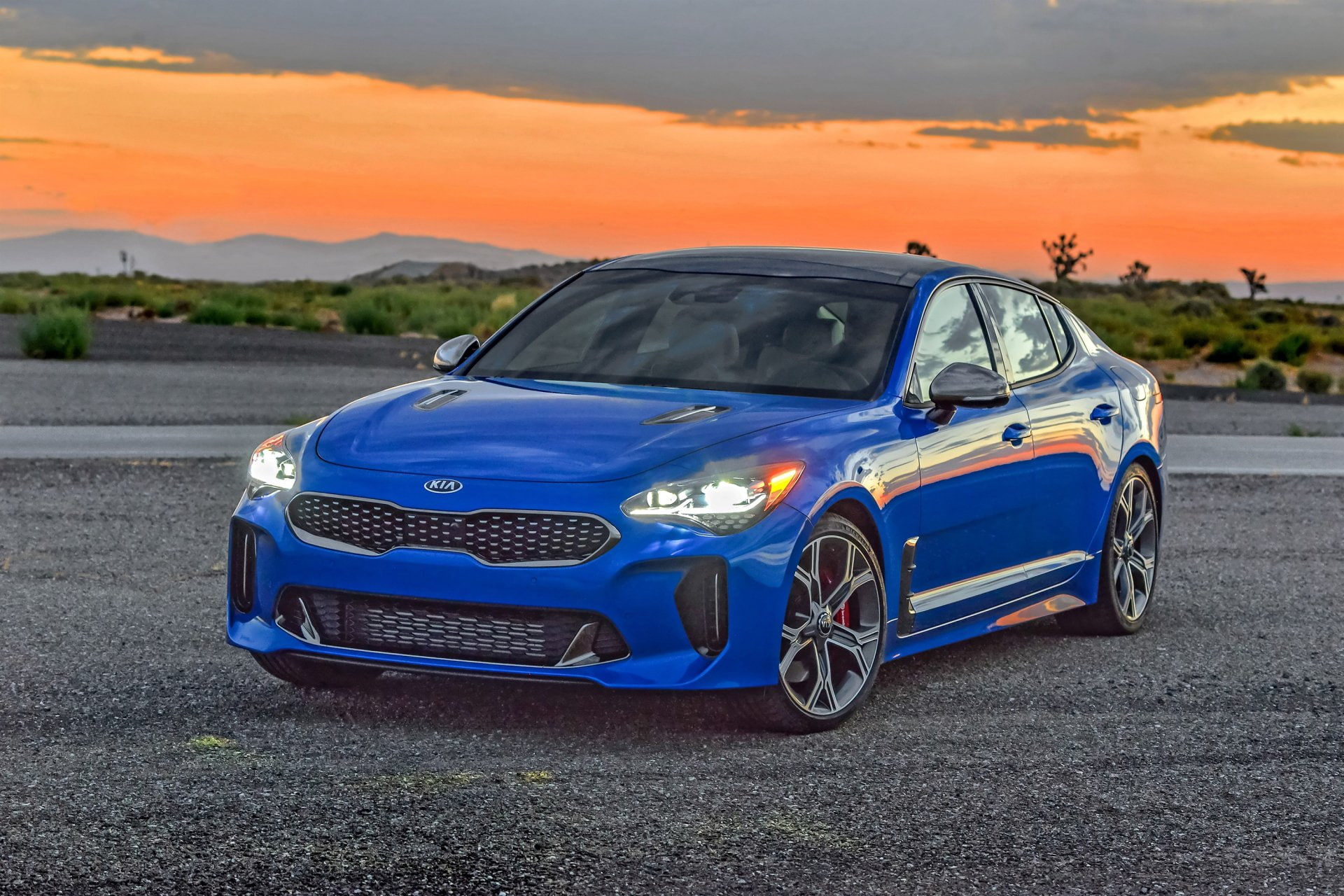 Car, Kia Stinger, Kia, Luxury Car, Vehicle, 1080P, Blue Car, HD Wallpaper