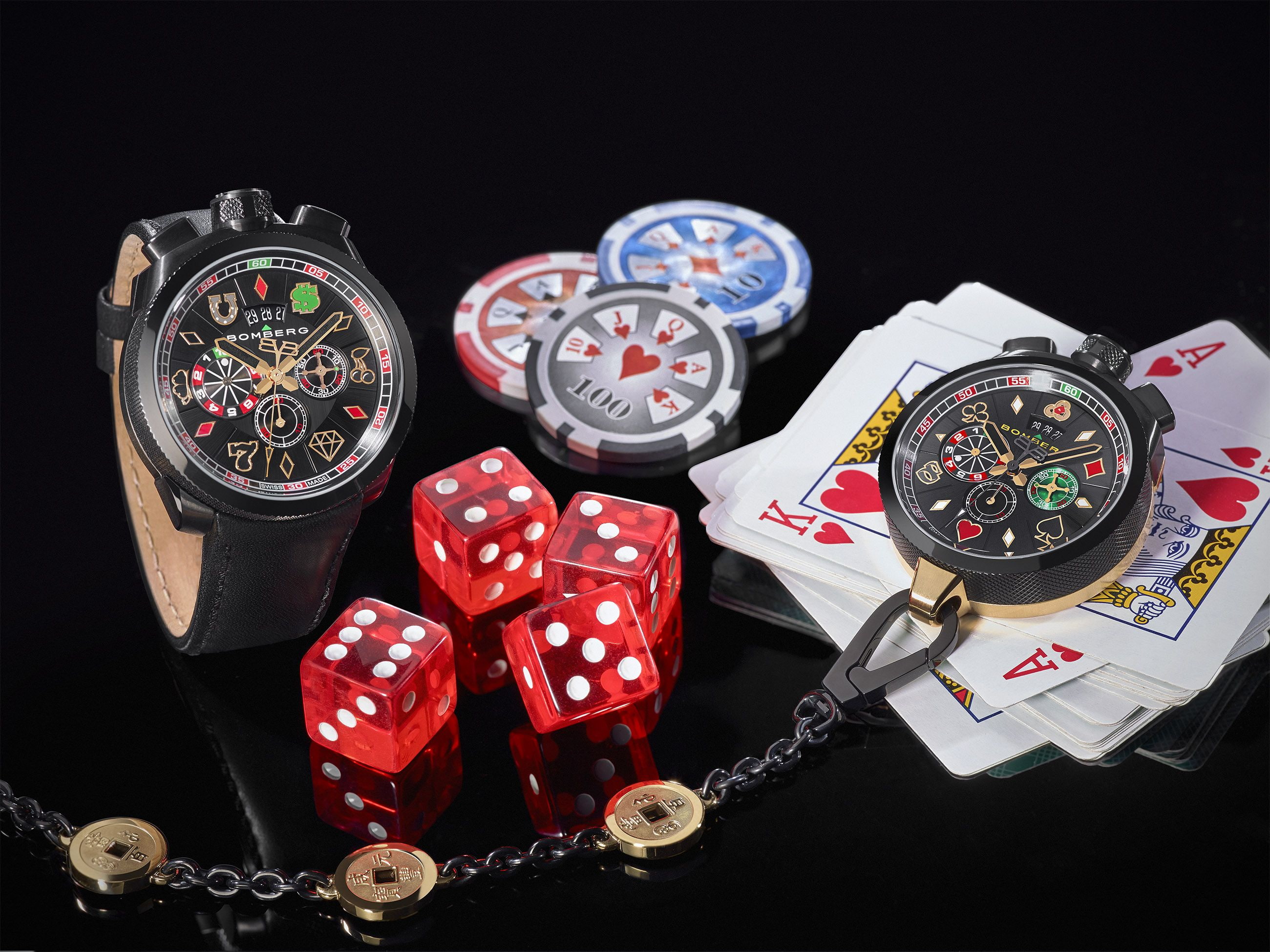 red, time, arts culture and entertainment, technology, group of objects, metal, luxury, black background, jewelry, high angle view, gambling chip, close-up, HD Wallpaper