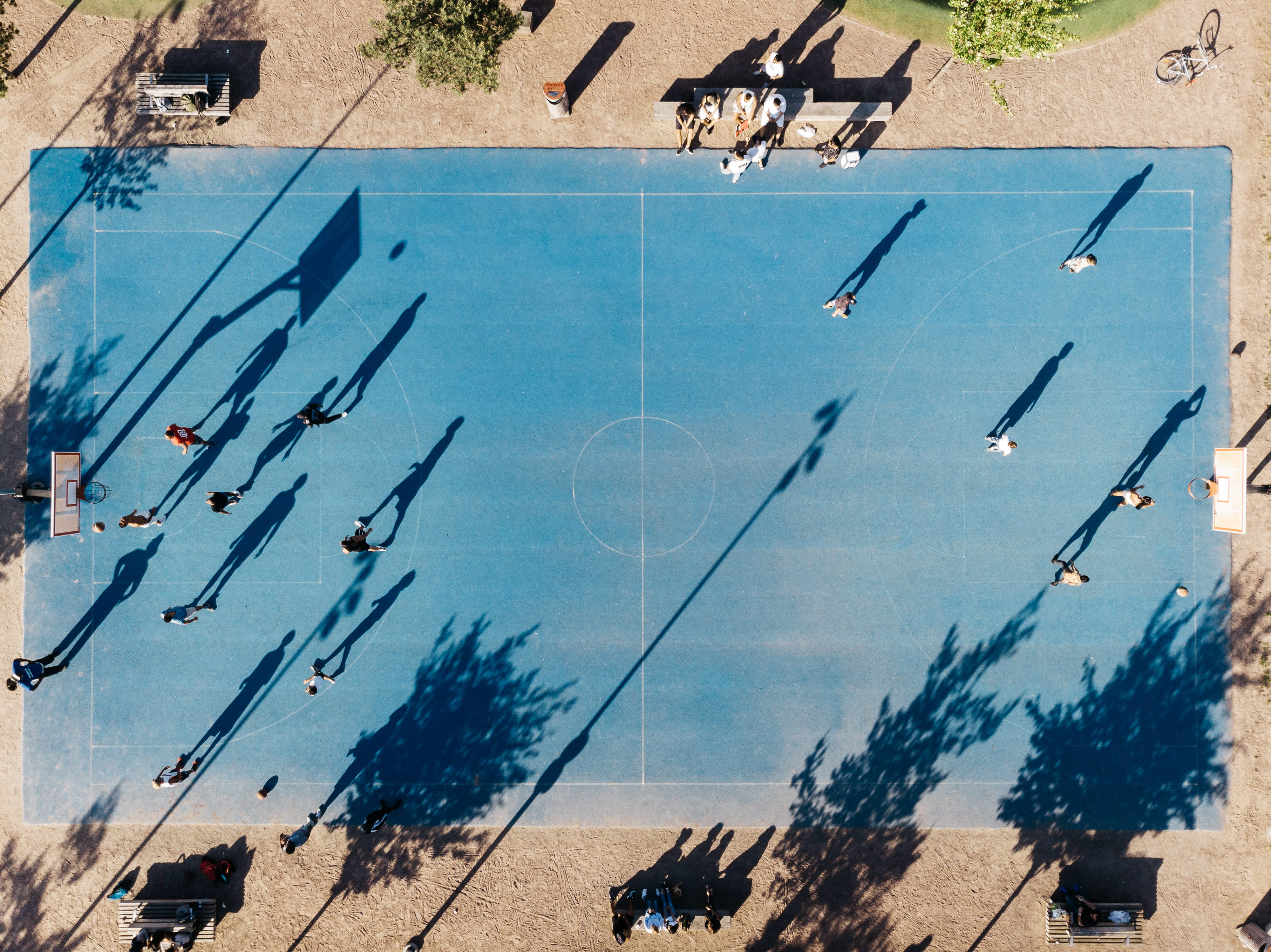 visual, aerial View, keeping fit, sweden, tree, environment, day, angle, sunlight, view, inside, drone view, no People, exercise, nature, players, gothenburg, HD Wallpaper