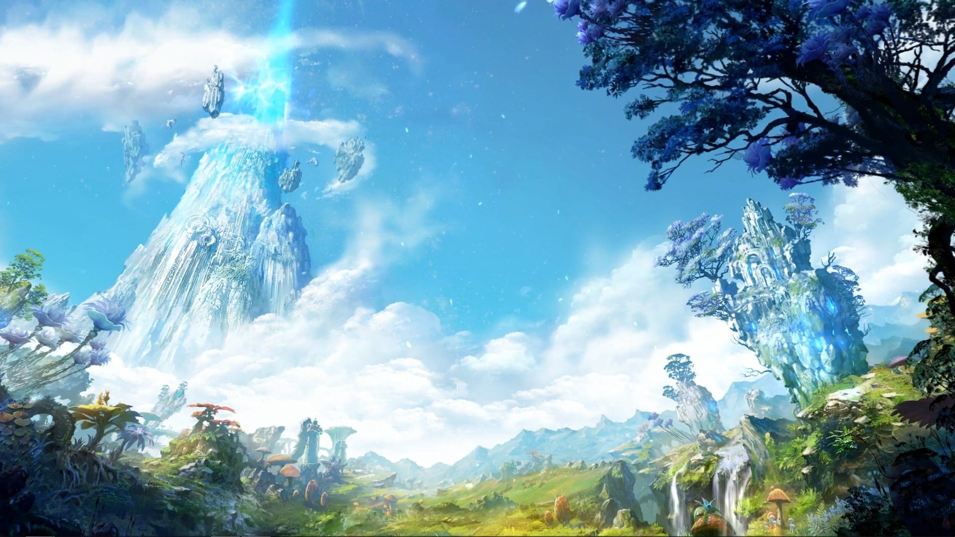 1080P, landscape, fantasy art, Aion Online, HD Wallpaper