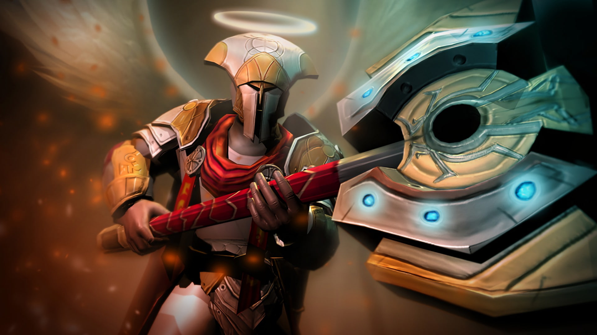 dota, obile, omniknight, screen, hero, ax, armor, hd, 1080P,, HD Wallpaper