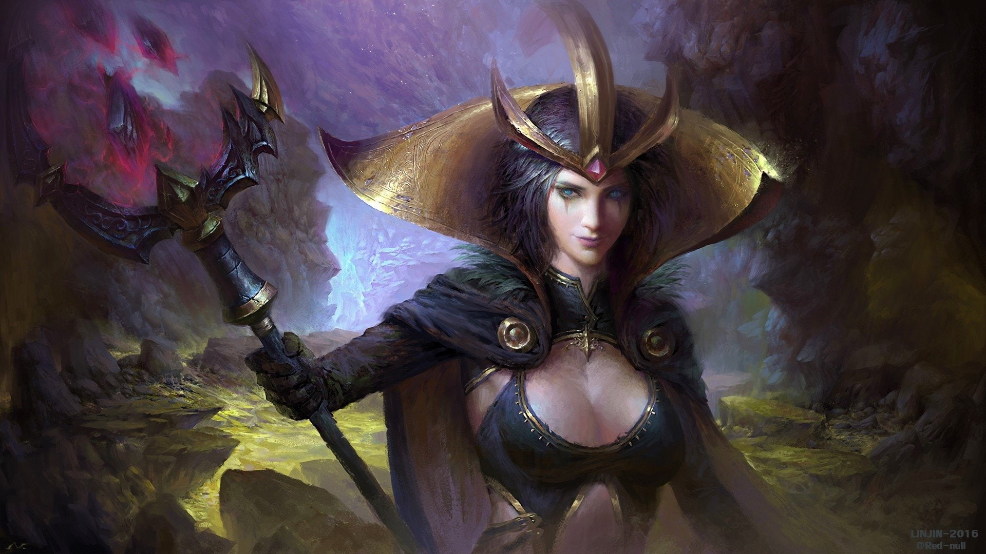 one person, young adult, hair, long hair, evil, mystery, Short Hair, beautiful woman, clothing, LeBlanc (League Of Legends), Weapon, 1080P, League Of Legends, HD Wallpaper