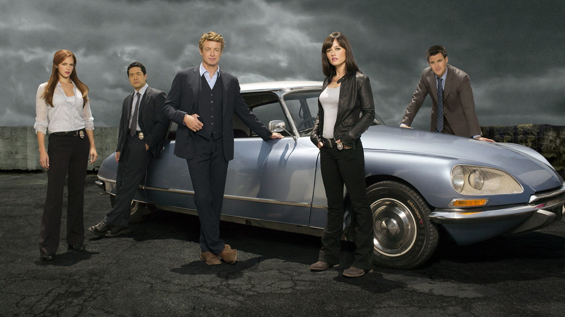 the mentalist, 1080P, young adult, car, standing, business, group of people, full length, motor vehicle, males, young men, transportation, people, young women, HD Wallpaper