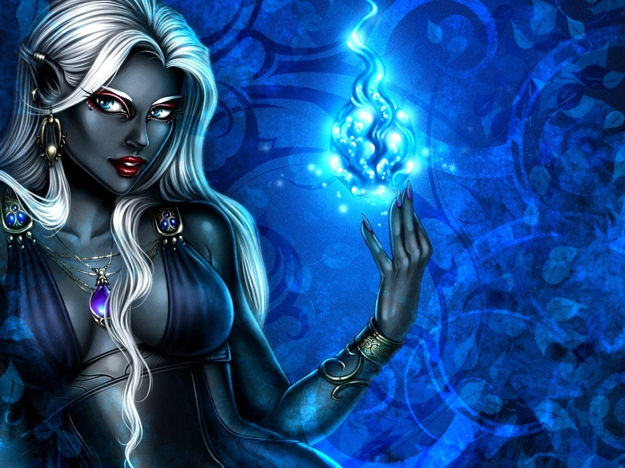 720P, Fantasy, Witch, Dark Elf, HD Wallpaper