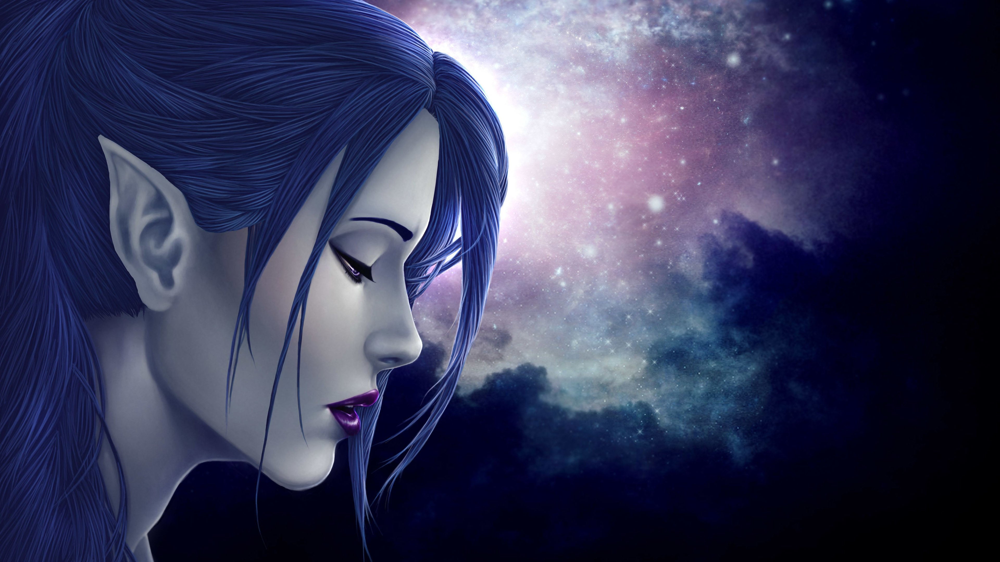 Sad, sorrow, mood, love, 4K, artwork, People, girl, elves, elf, Dark, Gothic, HD Wallpaper