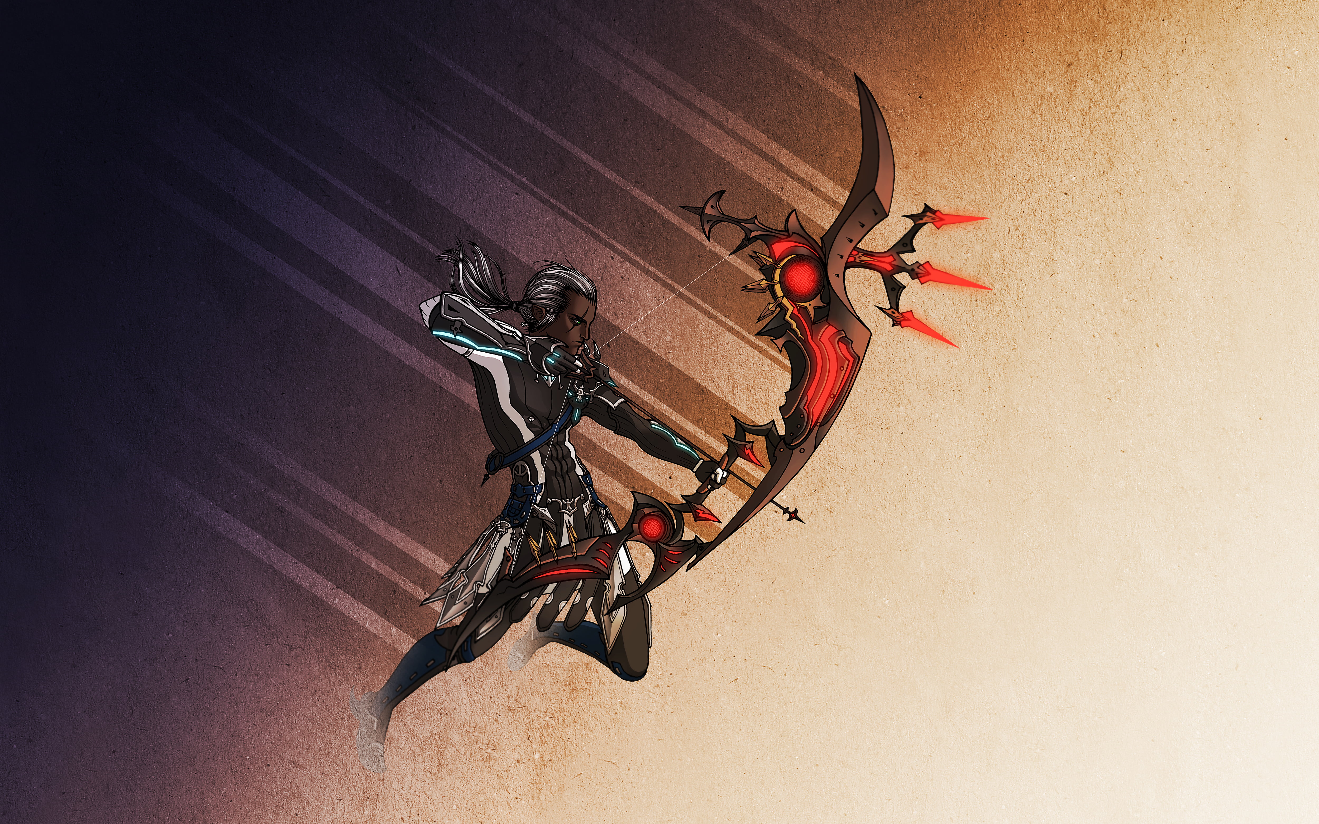 shadow, arrows, high angle view, mode of transportation, animal wildlife, bow, dark elf, fantasy, connection, male, red, elf, 4K, invertebrate, Archer, HD Wallpaper