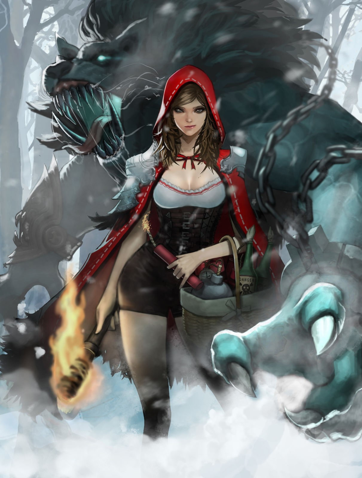 720P, Little Red Riding Hood, Phone HD Wallpaper