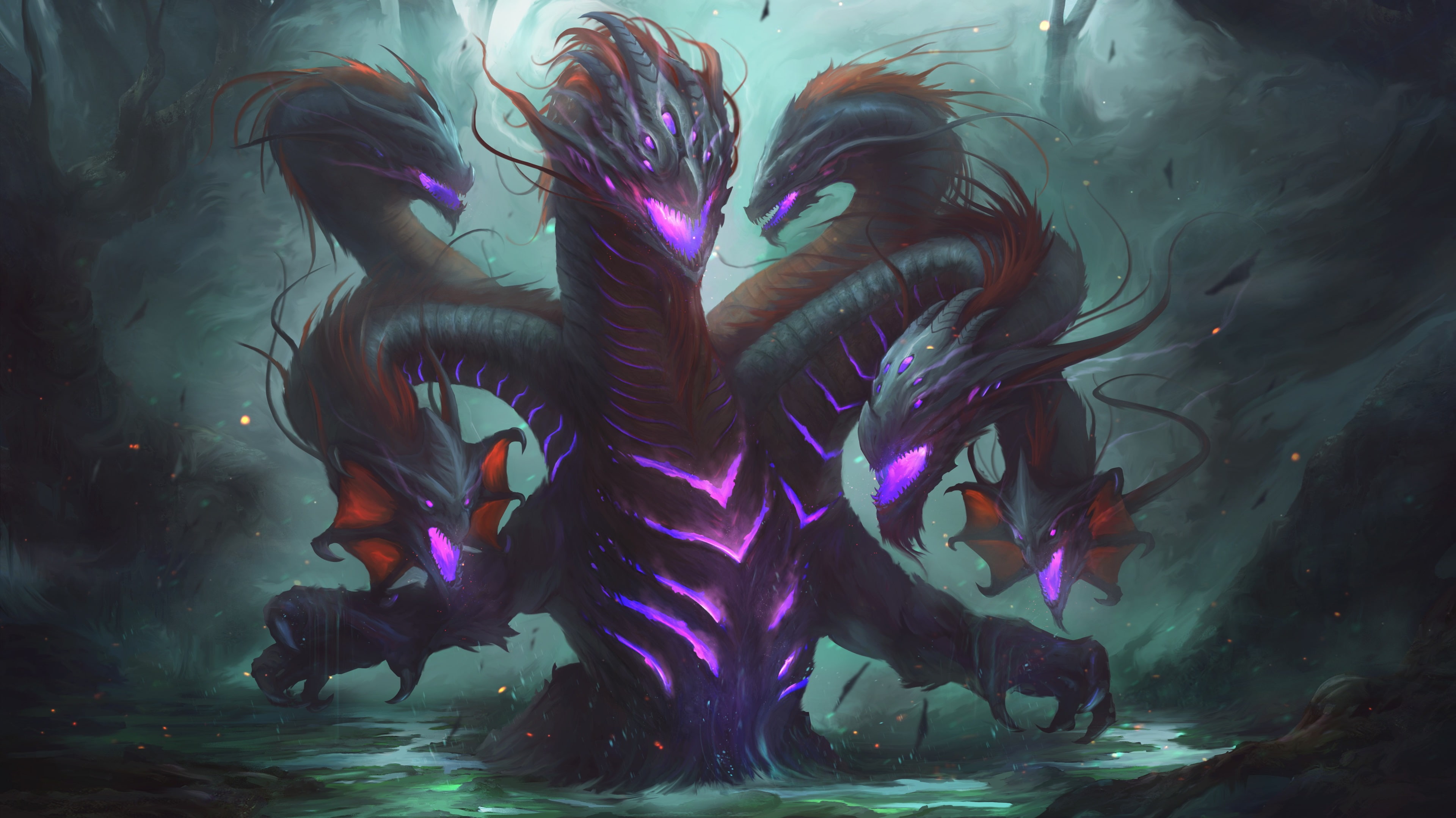 group of animals, animal, 4K, multi colored, purple, animal themes, animal wildlife, marine, fish, hydra 4k download hd  for desktop, vertebrate, undersea, HD Wallpaper