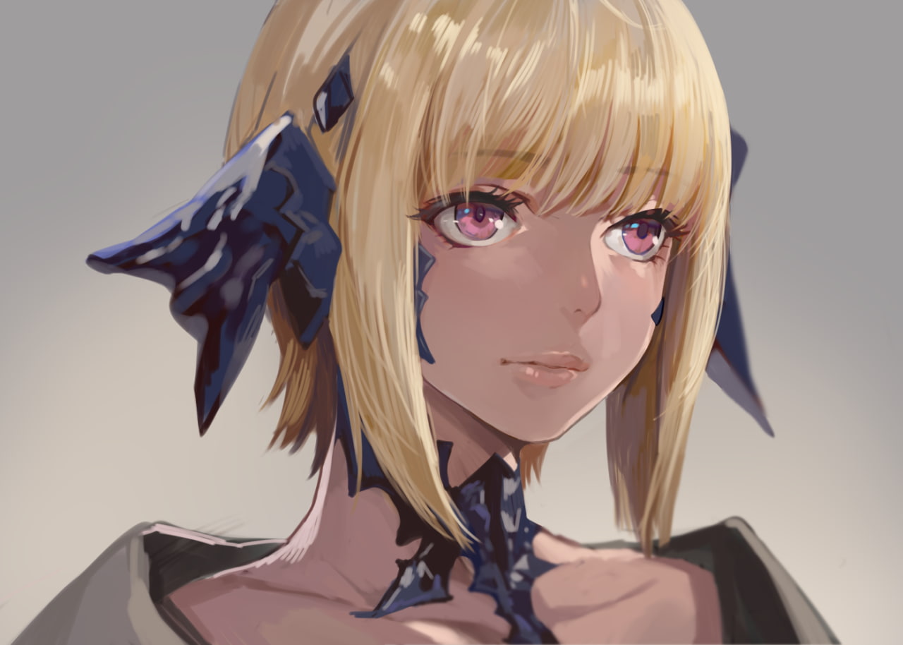 human representation, bangs, blond hair, anime, 720P, young women, women, hairstyle, representation, people, Final Fantasy XIV: A Realm Reborn, headshot, HD Wallpaper