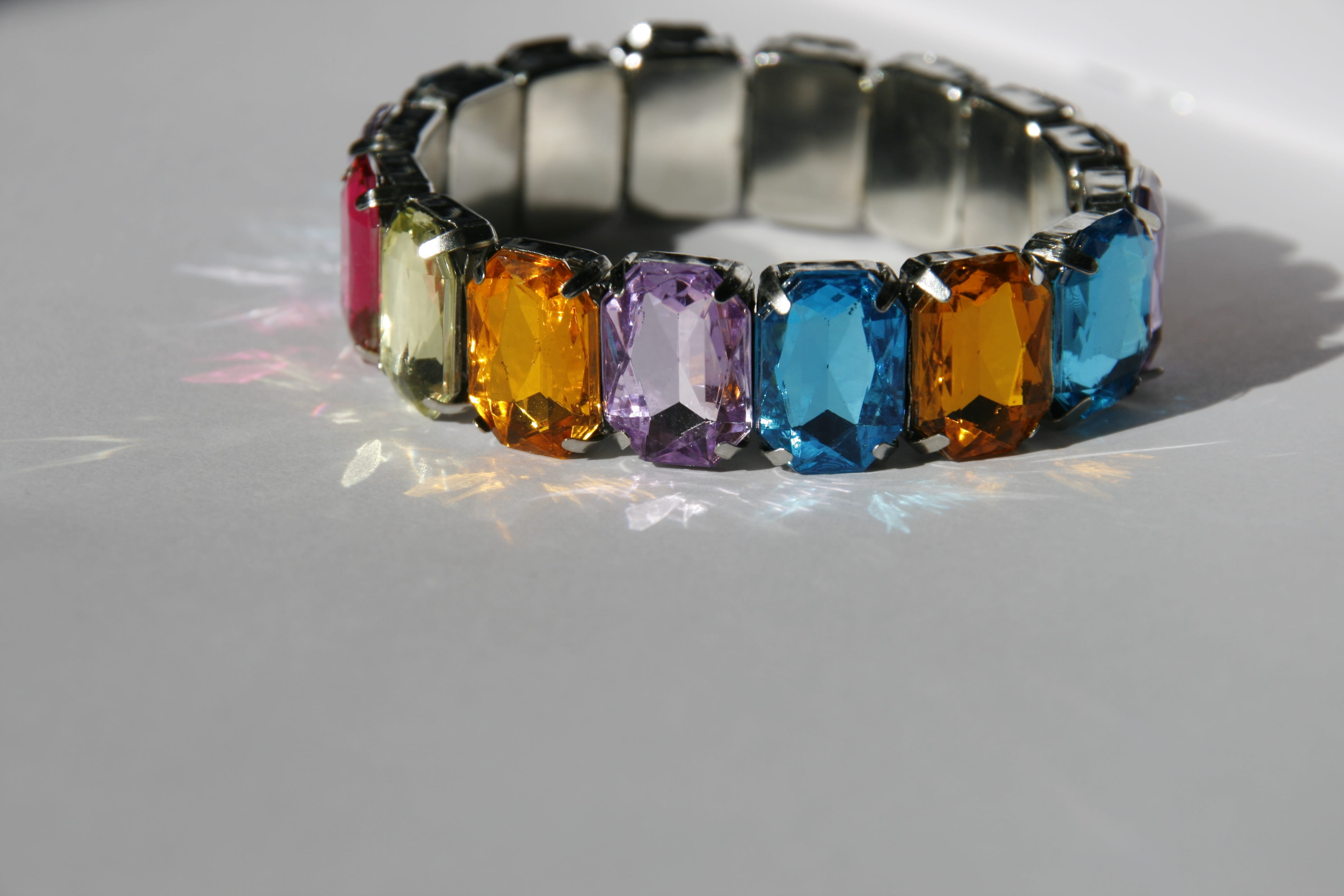 shiny, young, art and craft equipment, multi colored, Bracelet, hand, precious gem, art and craft, beads, decoration, fun, no people, child, happiness, HD Wallpaper