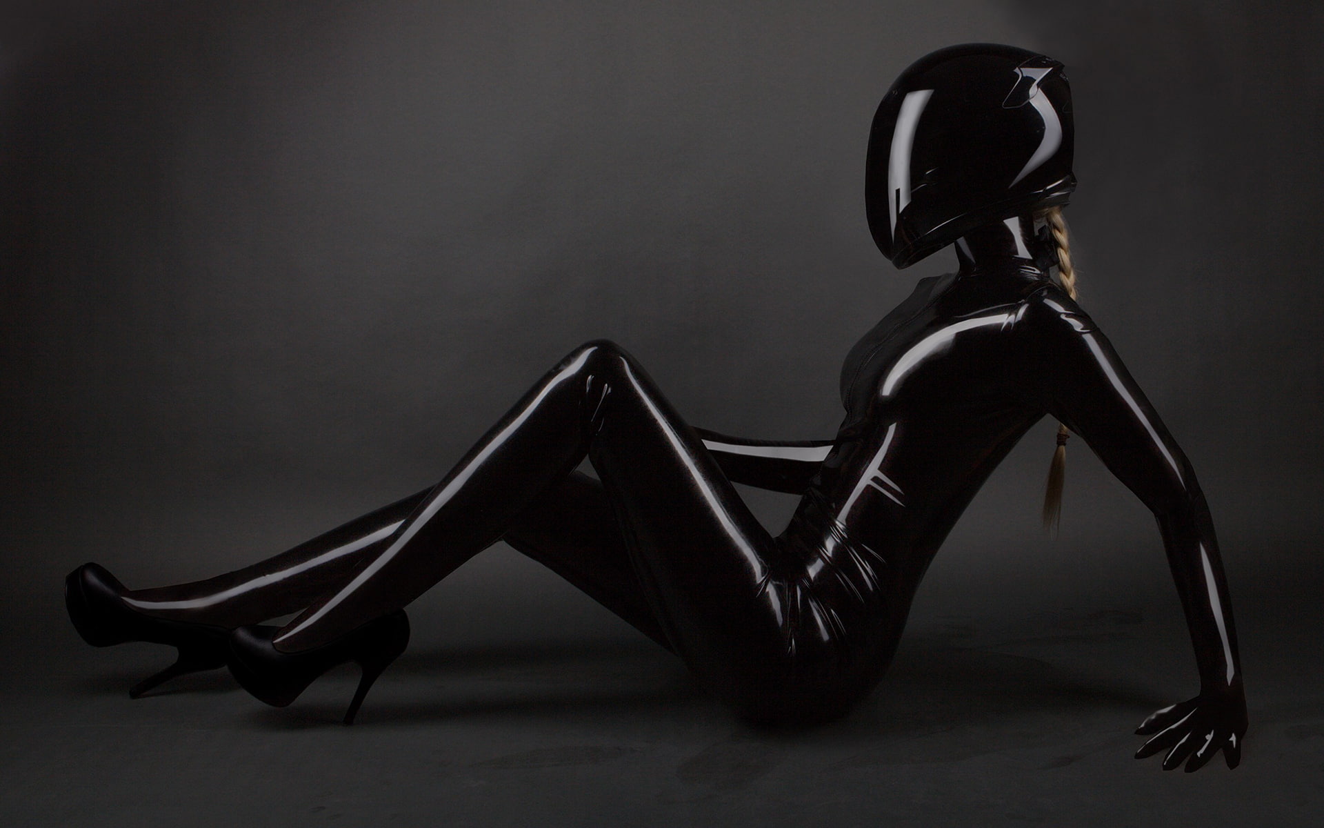 robot, 1080P, sci fi, dark, cyborg, helmet, HD Wallpaper