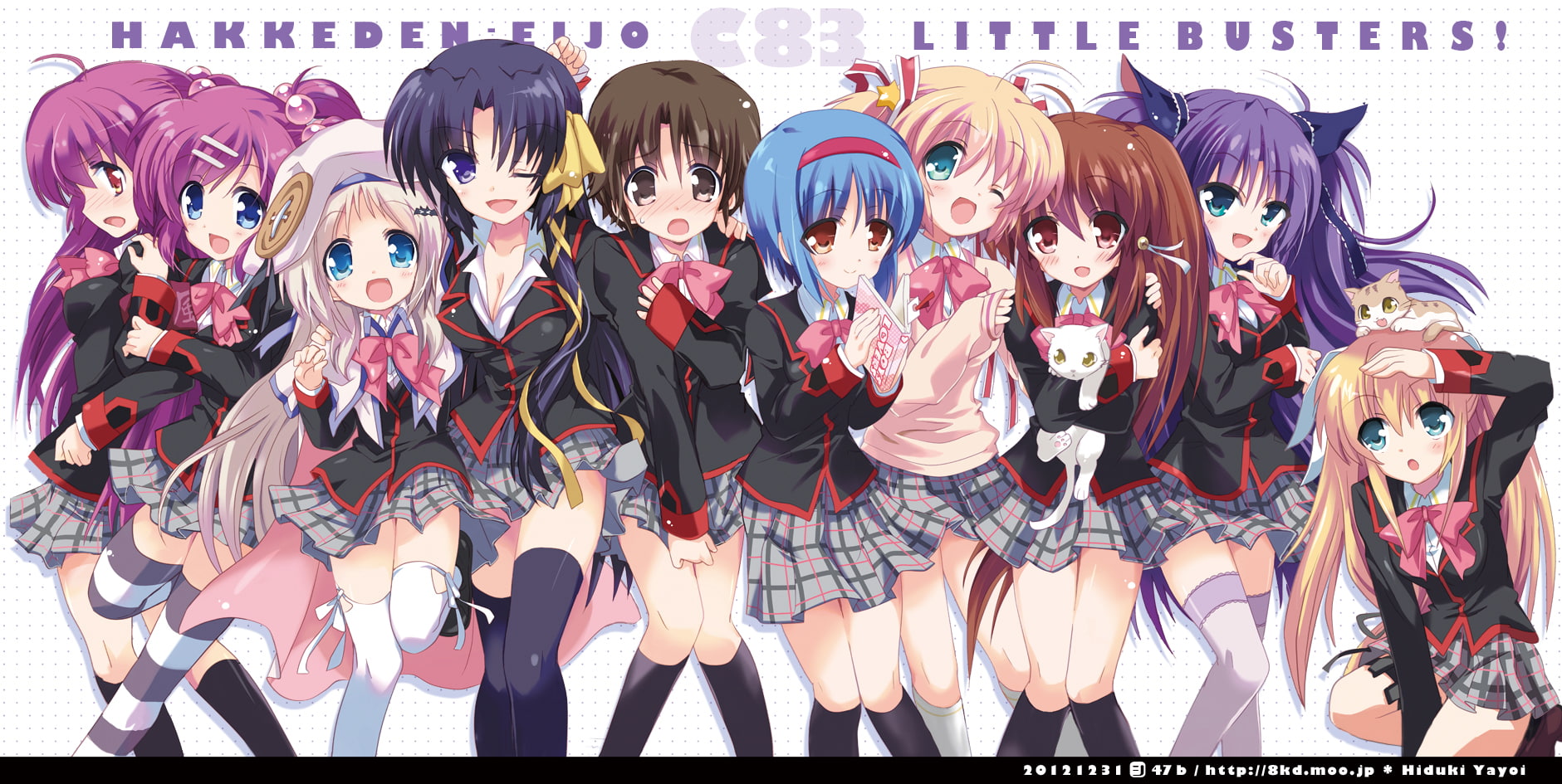 yayoi, tokido, natsume, kanata, trap, rin, hizuki, group, seifuku, mio, busters, riki, naoe, 720P, futaki, haruka, nishizono, kurugaya, saigusa, saya, HD Wallpaper