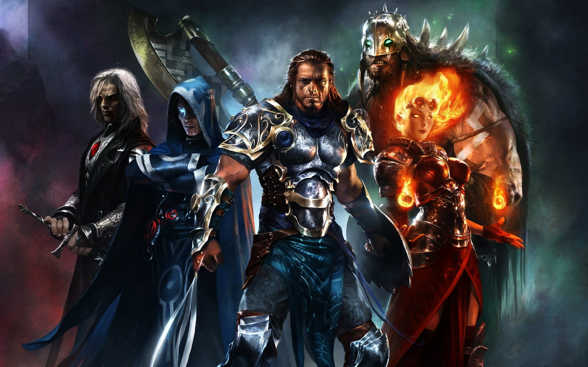 vampire, sword, barbarian, heroes, fire, game, mage, 1080P, war, HD Wallpaper