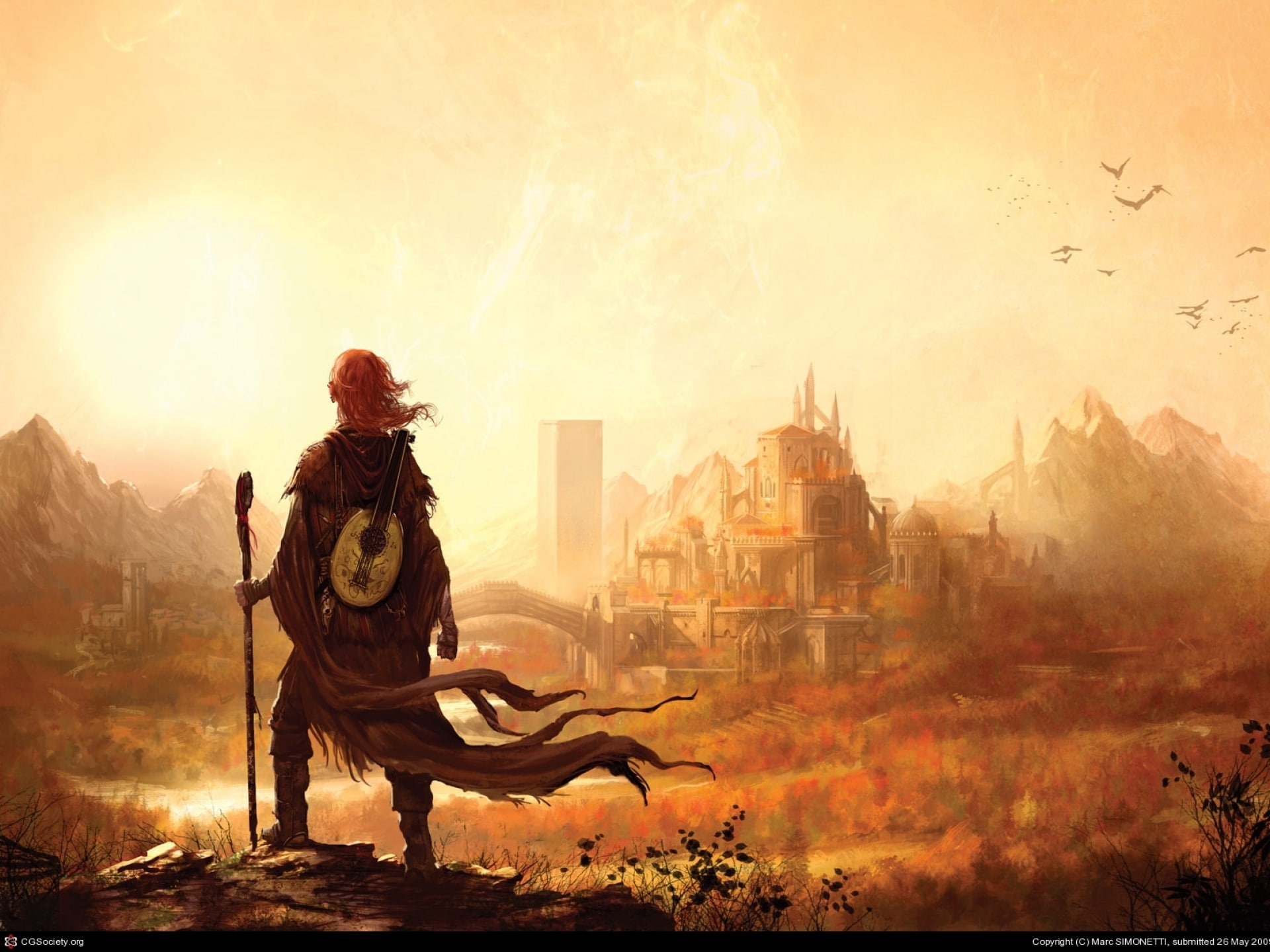 1080P, The Kingkiller Chronicle, city, human figure, HD Wallpaper