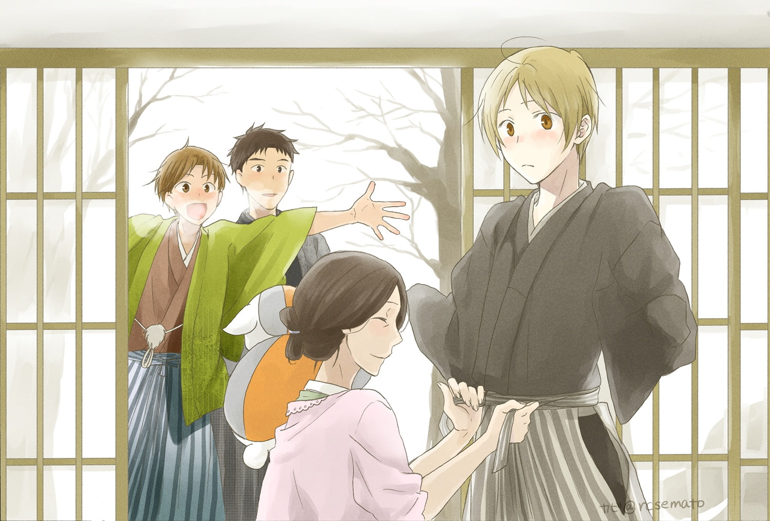 Natsume Yuujinchou, Takashi Natsume, 720P, Nyanko-Sensei, HD Wallpaper