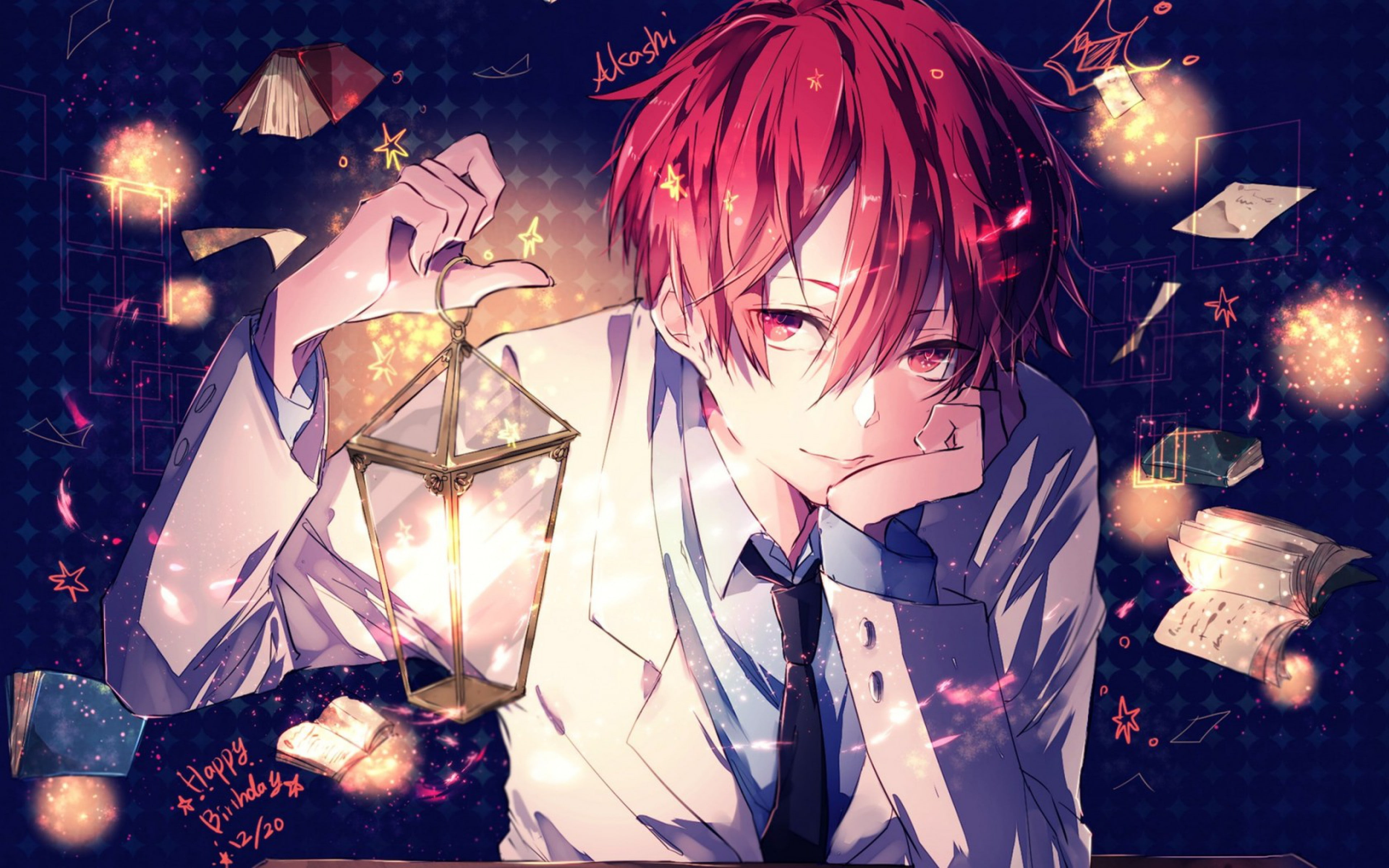 man, lantern, 4K, kuroko no basuke, akashi seijuurou backgrounds, HD Wallpaper