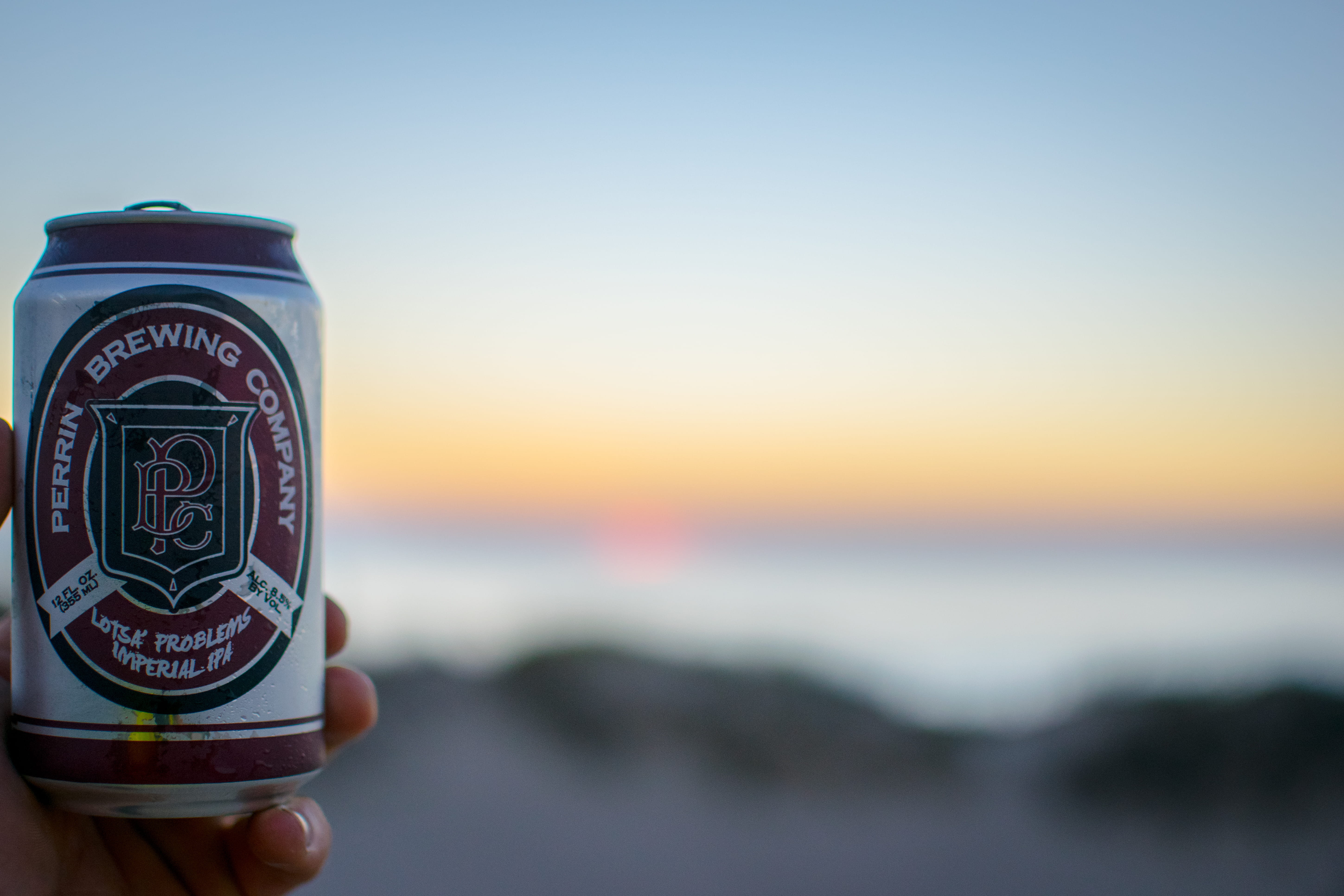 beer, labeled, bottle, one person, seasoning, human hand, sunset, copy space, person, tin, soil, man holding a can, can, hand, white, 5K, alcohol, camping, HD Wallpaper