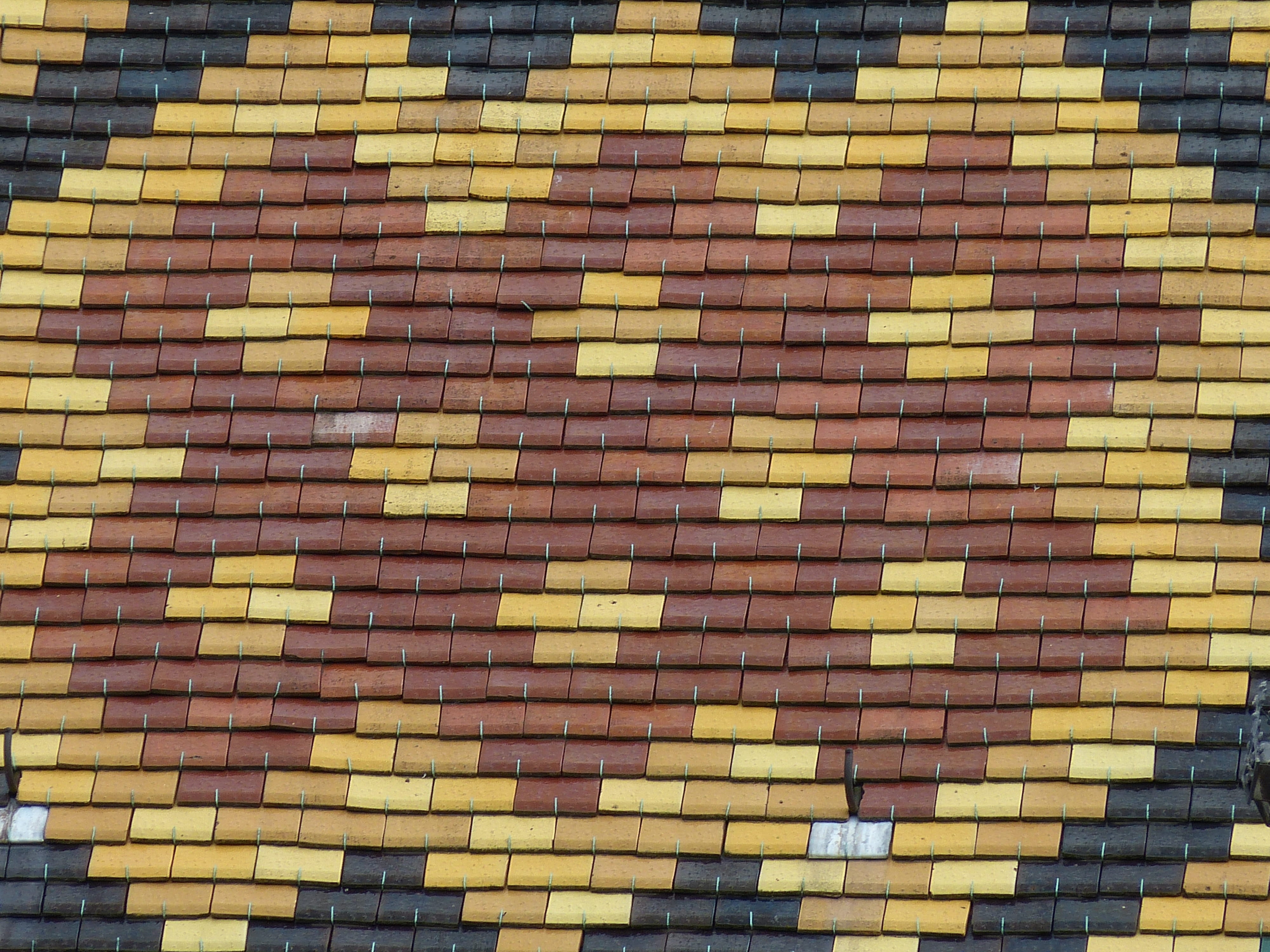 repetition, hotel de dieu, yellow, France, square, tile, day, full frame, hospice, flooring, colorful, design, building, architecture, wall - building feature, HD Wallpaper