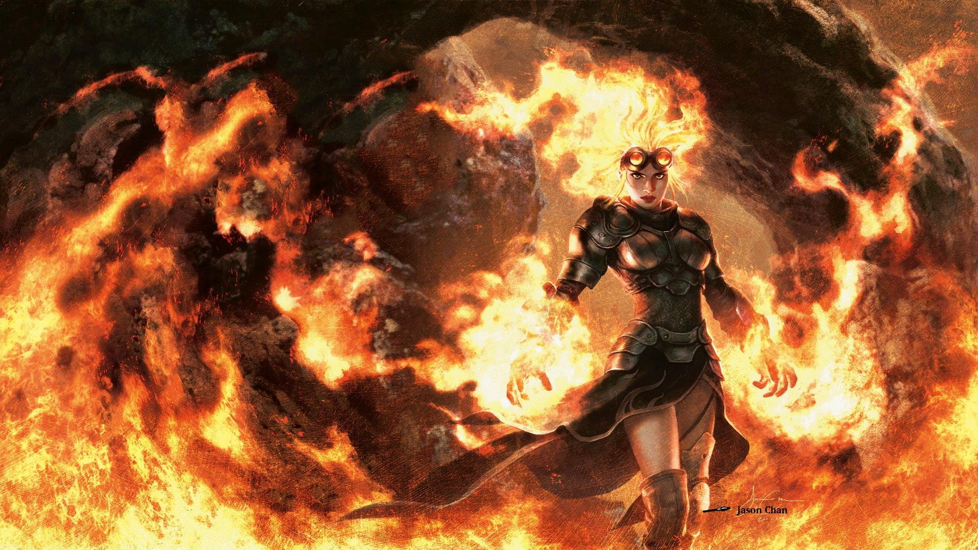 Warrios, chan, the, Jason, 1080P, women, Gathering, nalaar, art, chandra, Planeswalker, Magic, HD Wallpaper