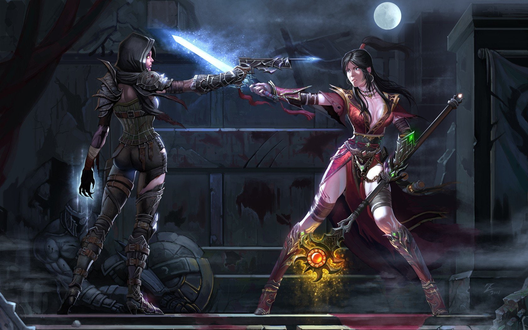demon, diablo, iii, 720P, fan, art, wizards, hunter, artwork, HD Wallpaper