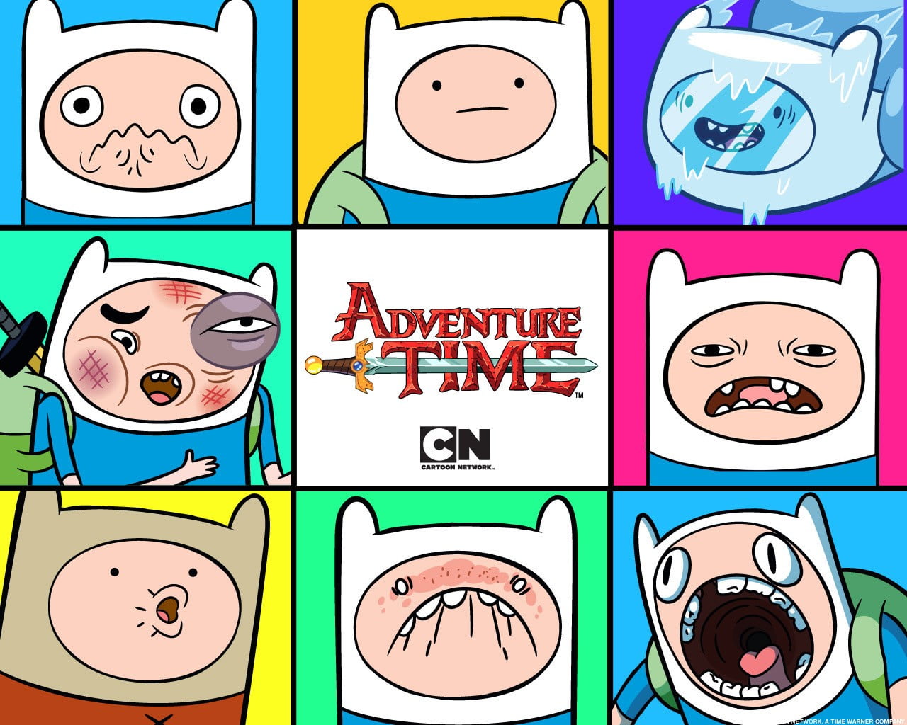 cartoon, art and craft, computer icon, spirituality, color, architecture, 720P, collection, Finn the Human, indoors, black color, symbol, food and drink, HD Wallpaper