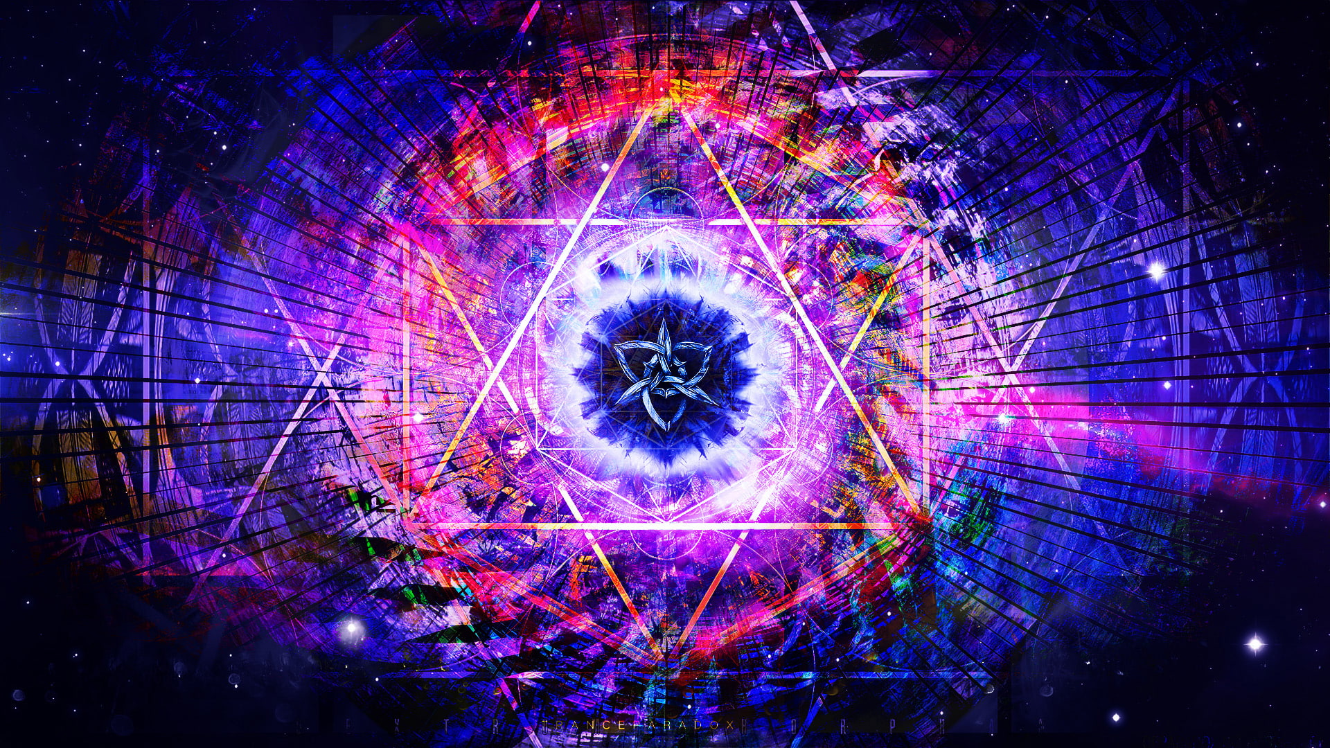 digital/artwork, abstract, 1080P, hd, psychedelic, colorful, purple, blue, HD Wallpaper