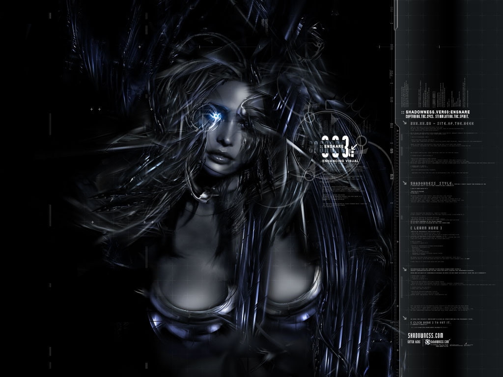 480P, girl, female, ensnare, fantasy, art, Black, cg, hd, abstract, d, dark, HD Wallpaper