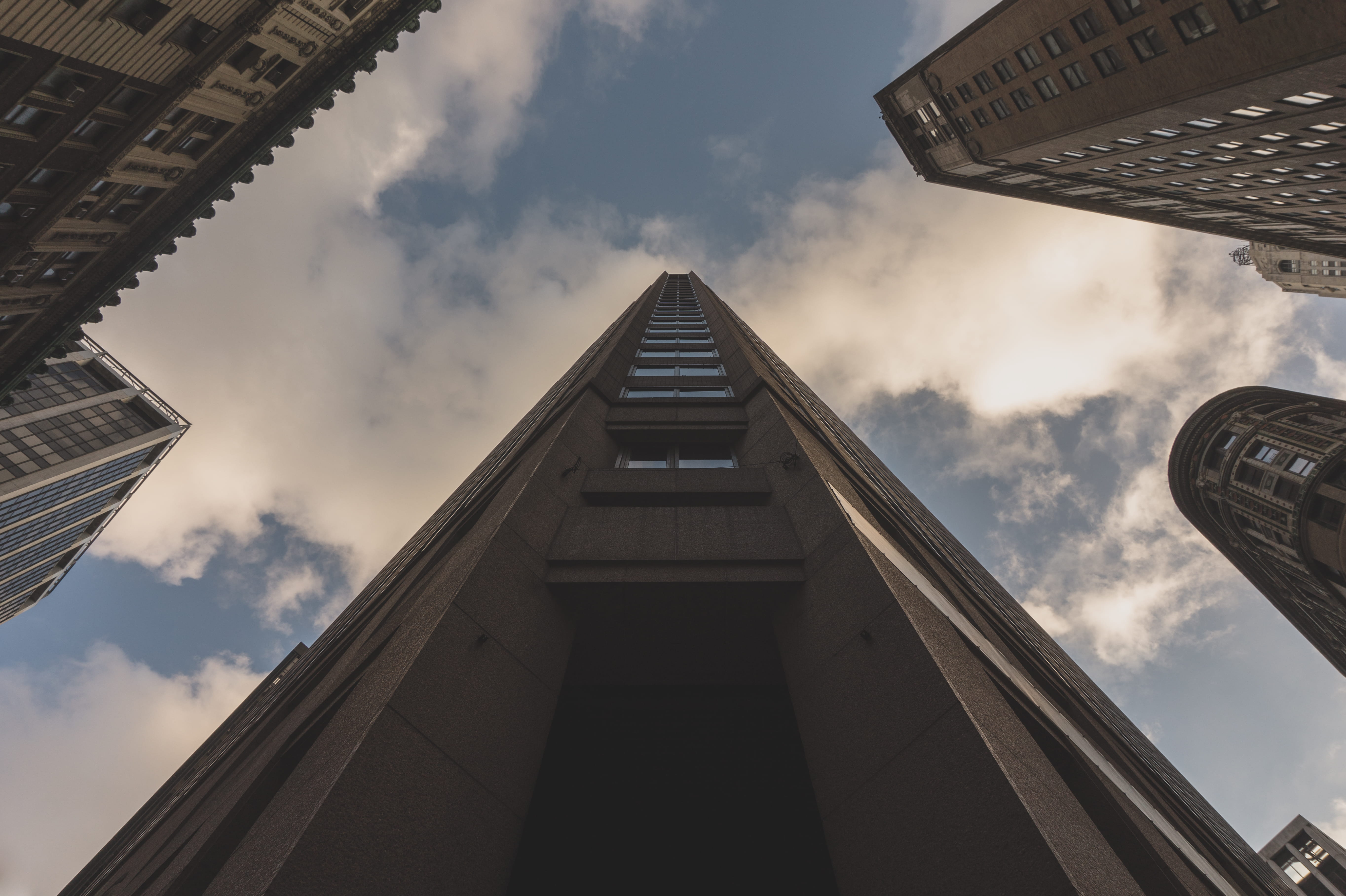 built structure, nature, building exterior, prospective, sky, wall street, city, travel destinations, skyscraper, tower, day, tall - high, united states, HD Wallpaper