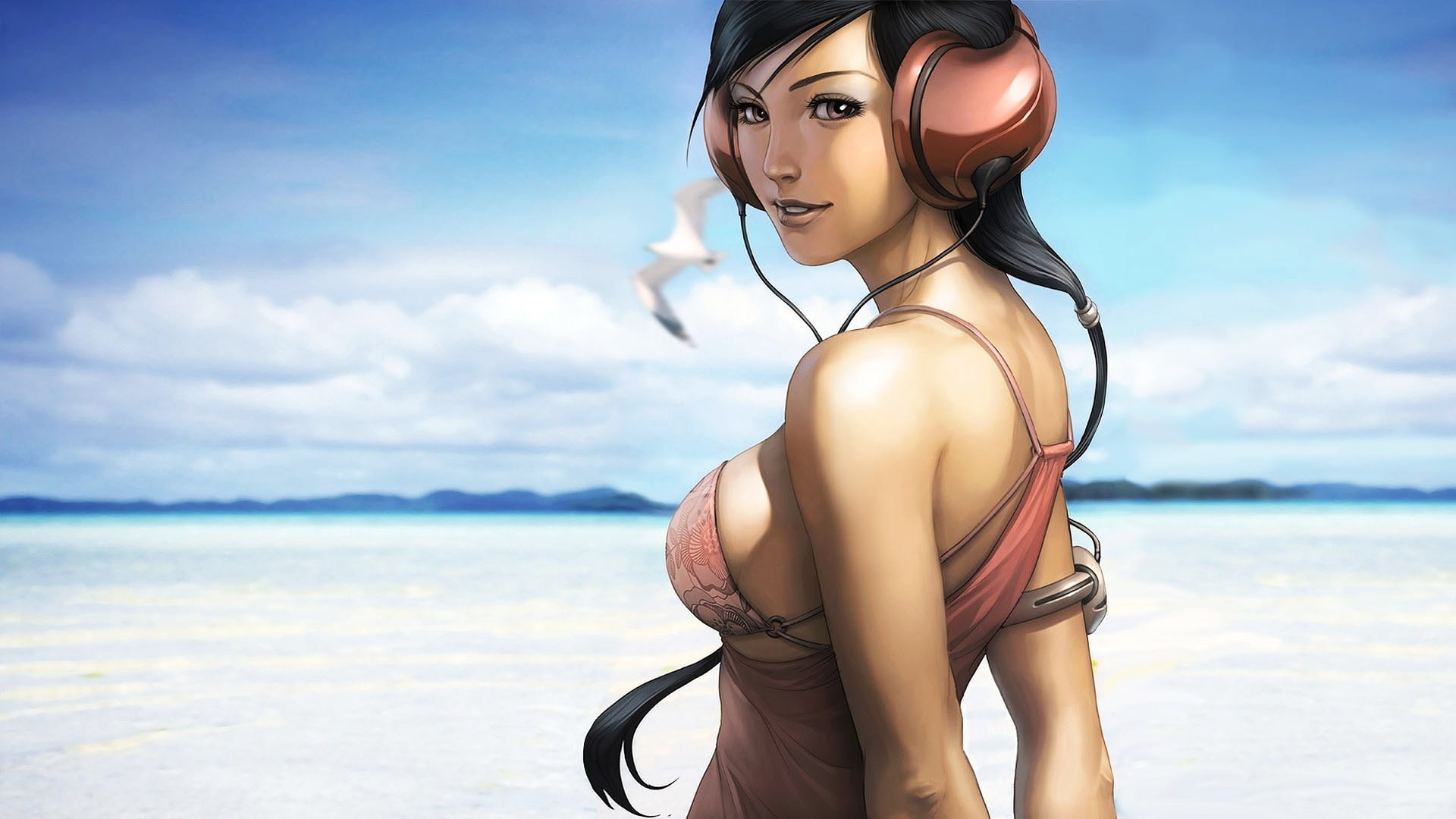 music, cg, 1080P, girl, HD Wallpaper