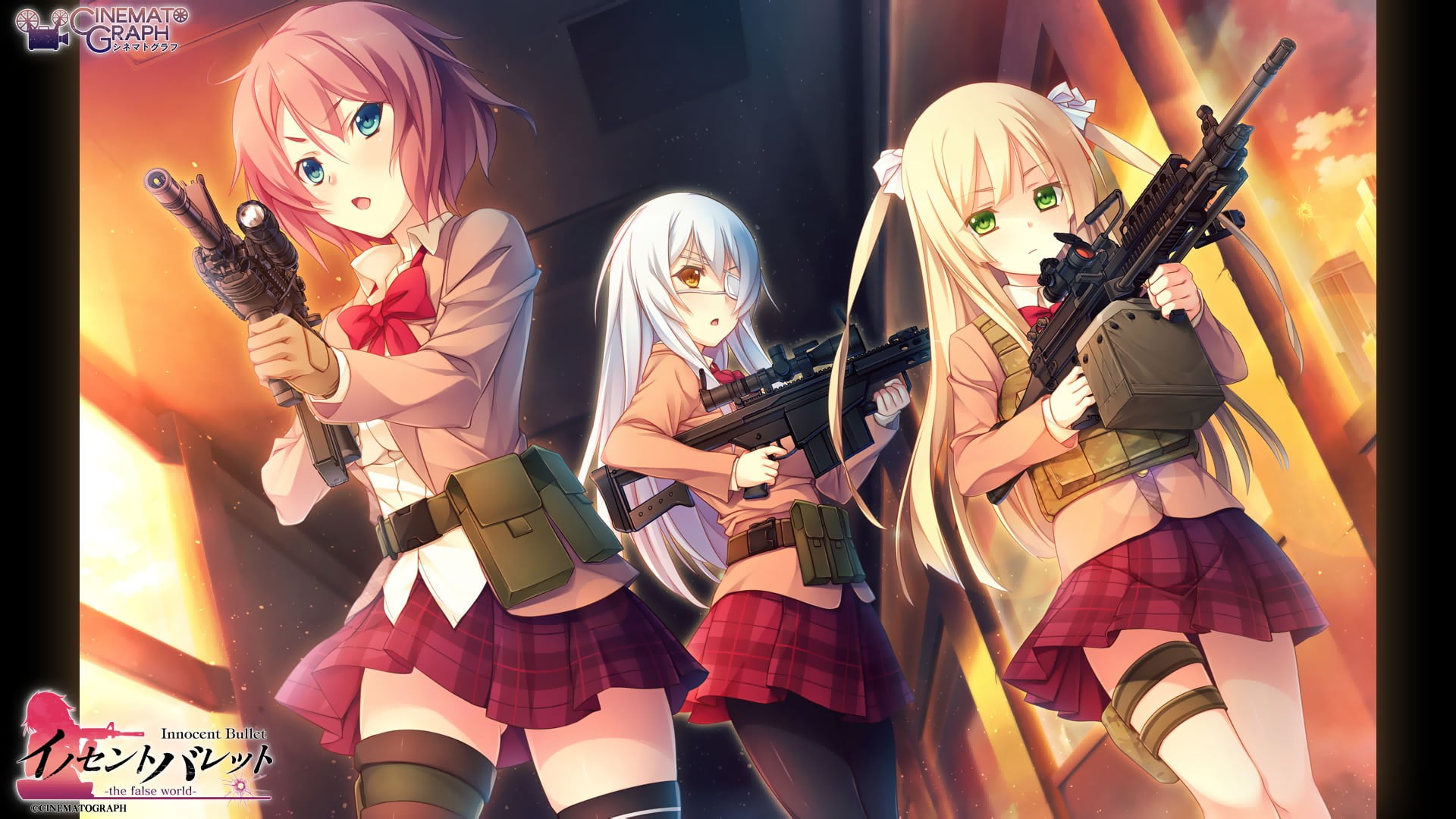 short hair, skirt, orange eyes, redhead, indoors, blue eyes, young women, holding, stockings, real people, Innocent Bullet, lifestyles, disguise, women, HD Wallpaper