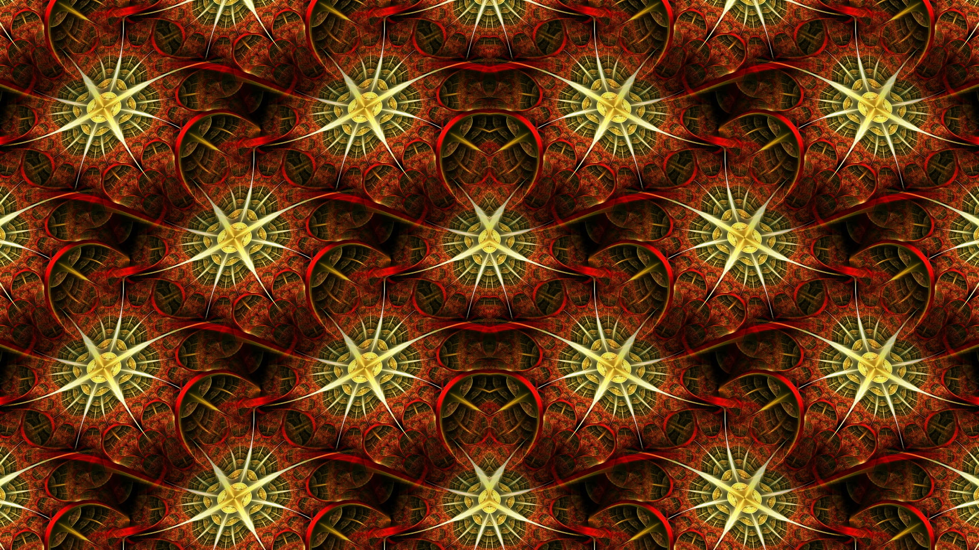 day, indoors, arrangement, backgrounds, symmetry, fractal, large group of objects, digital art, abundance, freshness, red, growth, in a row, abstract, plant, HD Wallpaper
