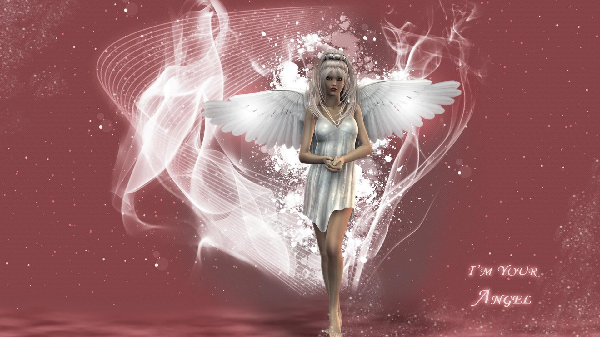 women, 1080P, animal wing, costume wing, human arm, fictional character, wing, art, fantasy art, artwork, one person, front view, supernatural creature, HD Wallpaper