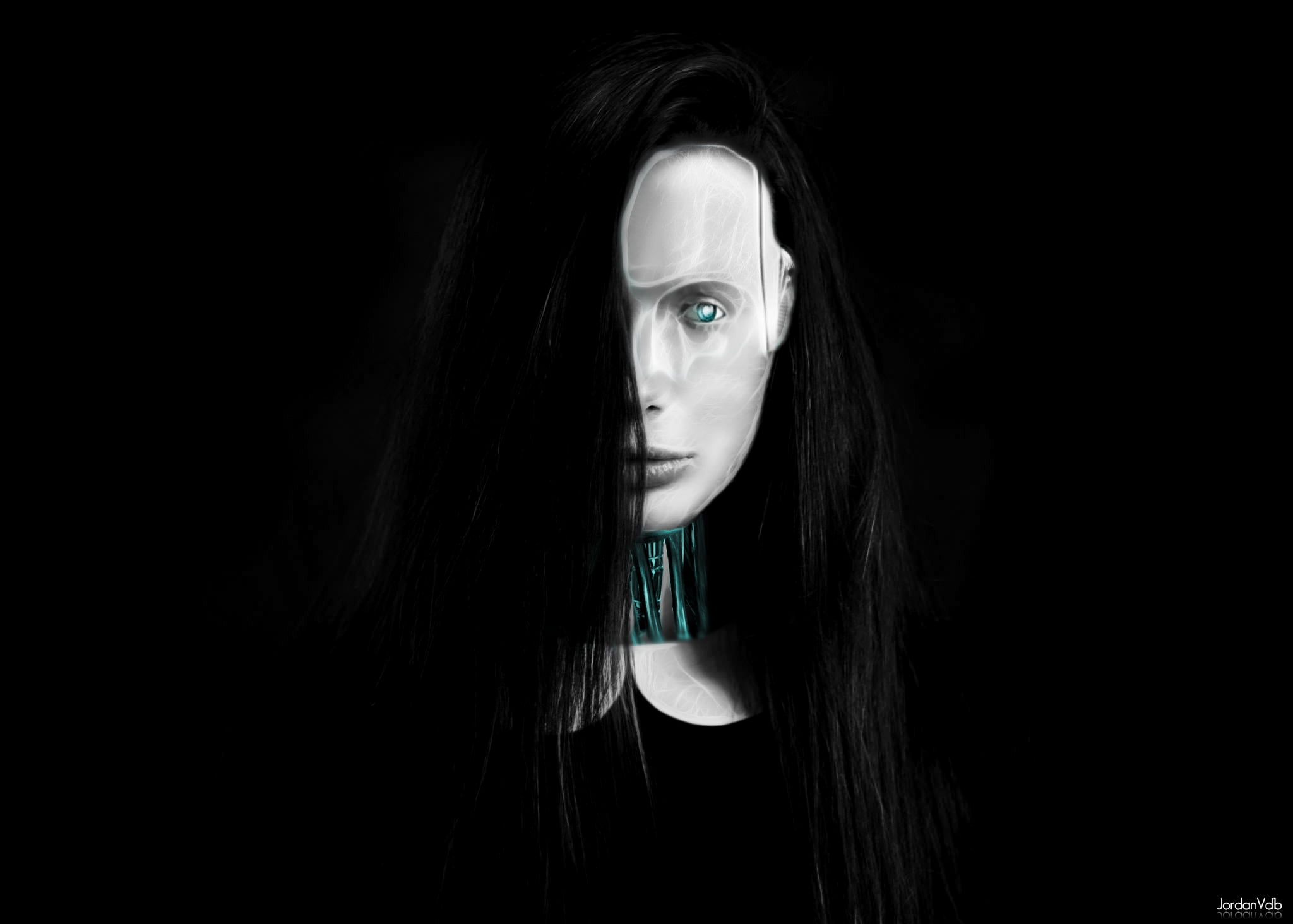 humanoid, women, 1080P, robot, photo manipulation, HD Wallpaper