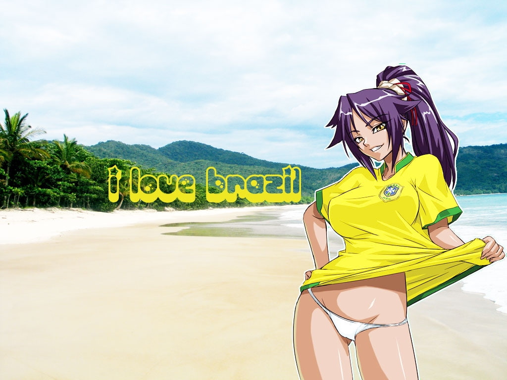 x, art, Shihouin Yoruichi, anime, 480P, yoruichi, shihouin, hd, bleach, HD Wallpaper