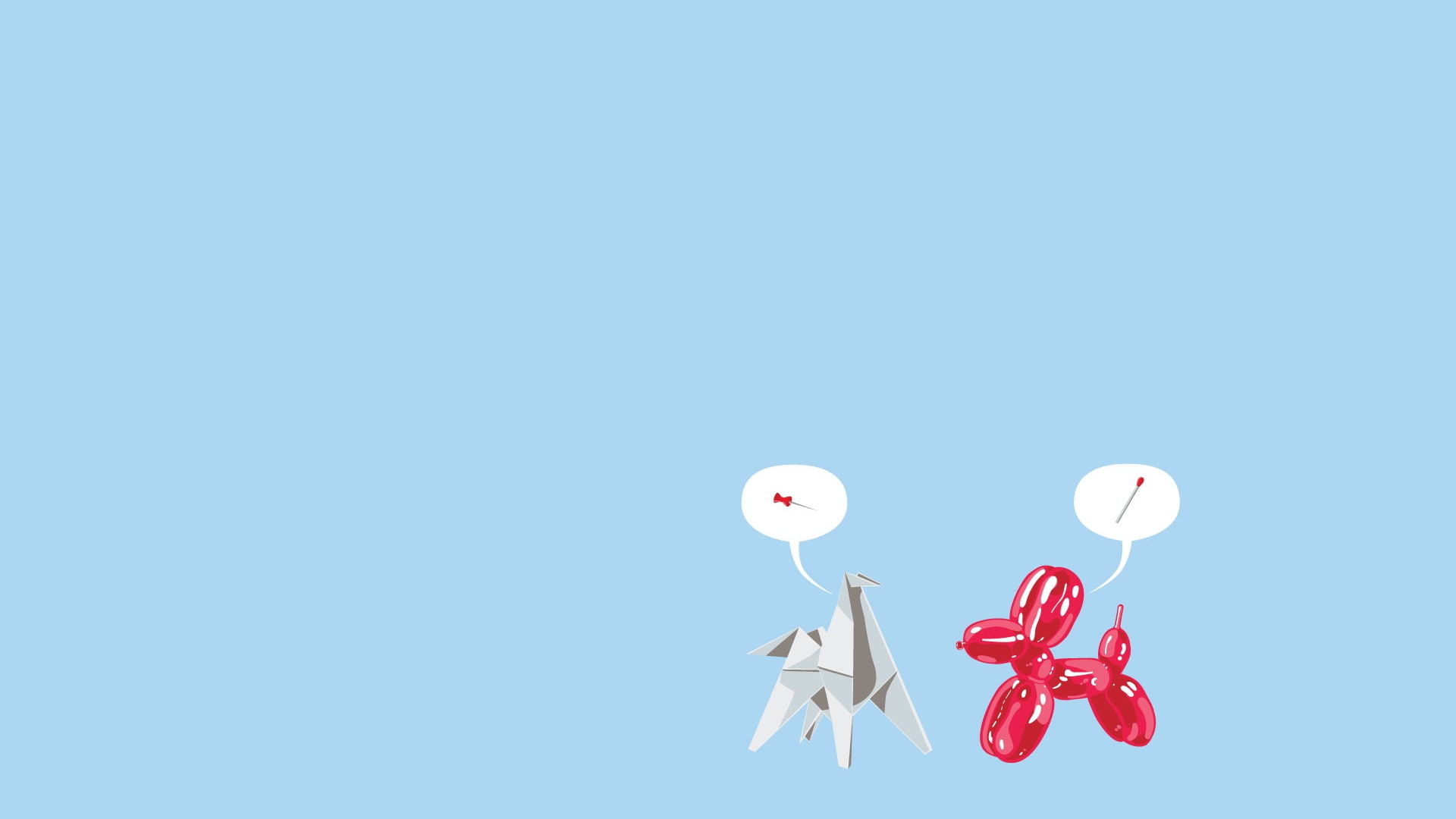 paper, none, balloon, 1080P, x, dogs, hd, animals, art, dog, HD Wallpaper