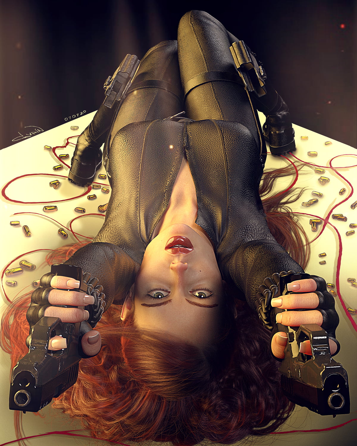 long boots, bodysuit, 3D graphics, looking at viewer, digital art, latex bodysuit, art installation, Digital Artist, latex, Black Widow, The Avengers, Gurin, Phone HD Wallpaper