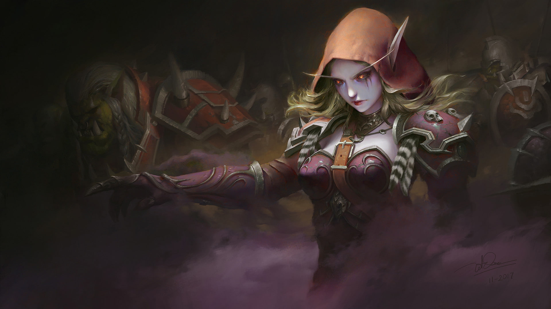 Sylvanas Windrunner, 1080P, Warcraft, Woman Warrior, World Of Warcraft, Pointed Ears, Elf, HD Wallpaper