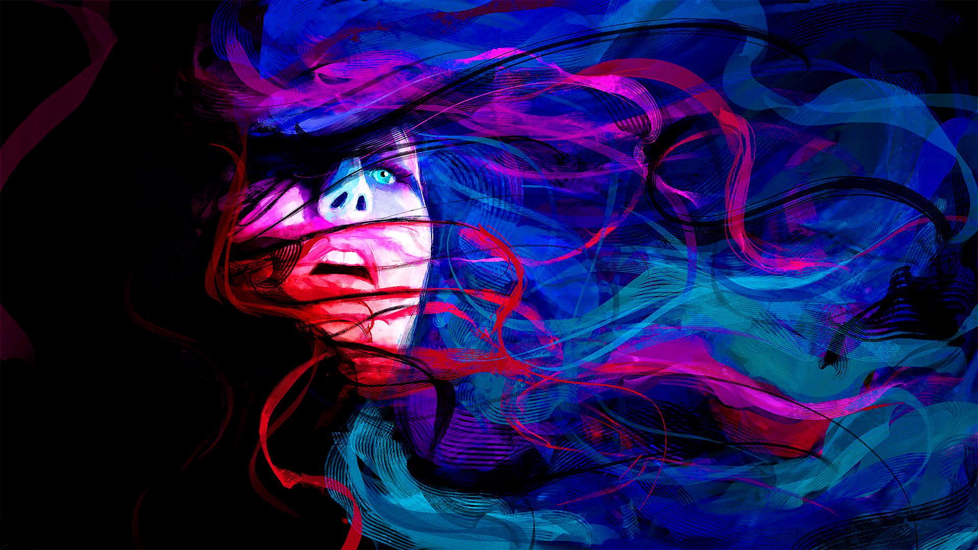 wome, 3d and abstract, emotion, desparation, abstract, color, fantasy, 1080P, HD Wallpaper
