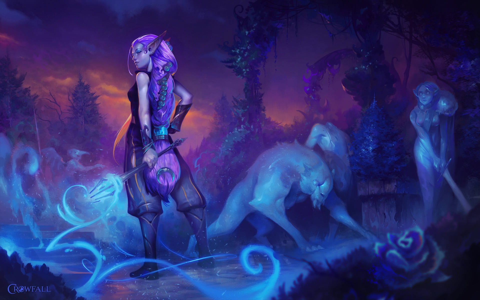 art, MMORPG, Frozen Garden, magic, online, fantasy, 1080P, Crowfall, Dave Greco, the game, HD Wallpaper