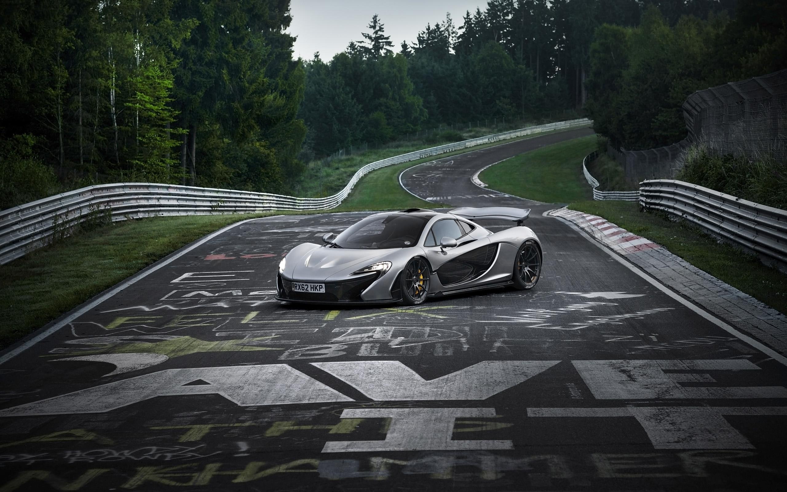 gray, p, luxury, mclaren, cars, 2013, coupe, nurburgring, 2K, HD Wallpaper