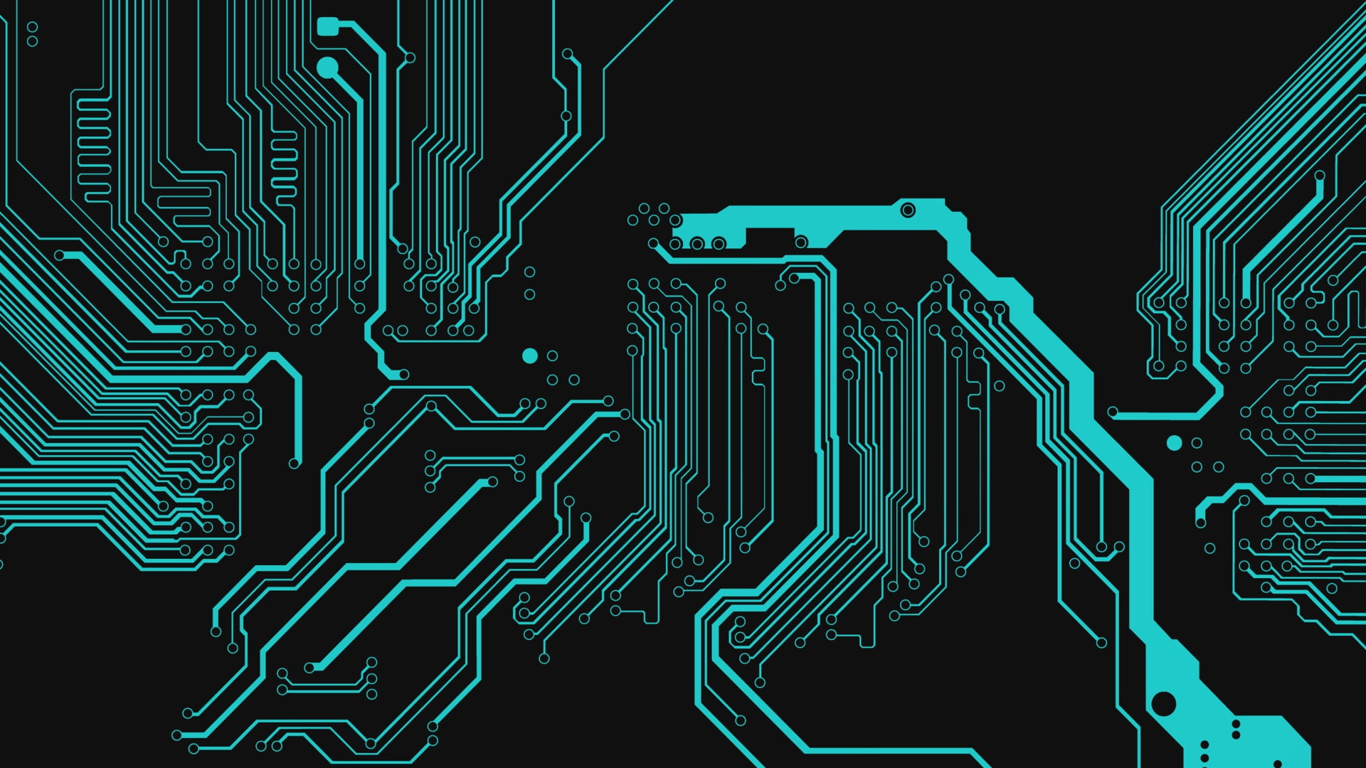 1080P, Circuit, dark background, black, electronic, abstract, texture, digital art, blue, HD Wallpaper