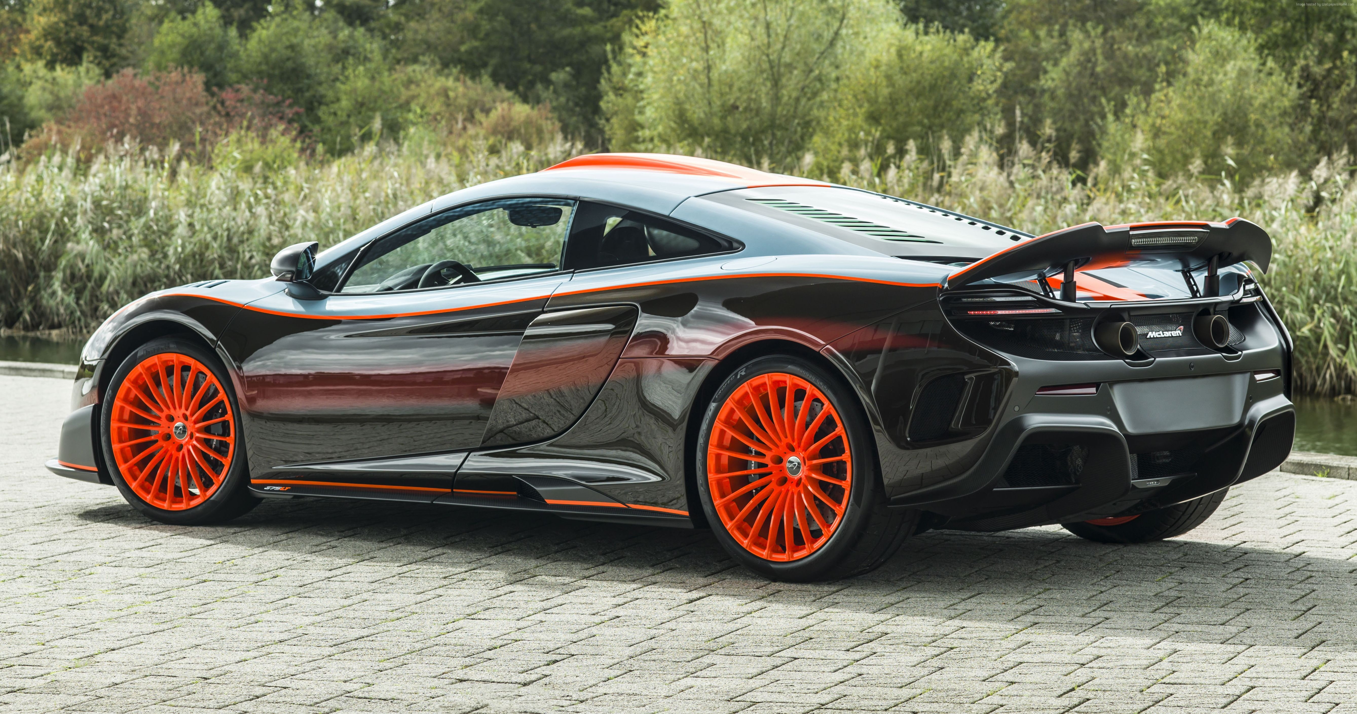 red, transportation, tree, land vehicle, no people, mode of transportation, luxury cars, 5K, outdoors, McLaren 675LT F1 GTR livery, land, stationary, vintage car, HD Wallpaper